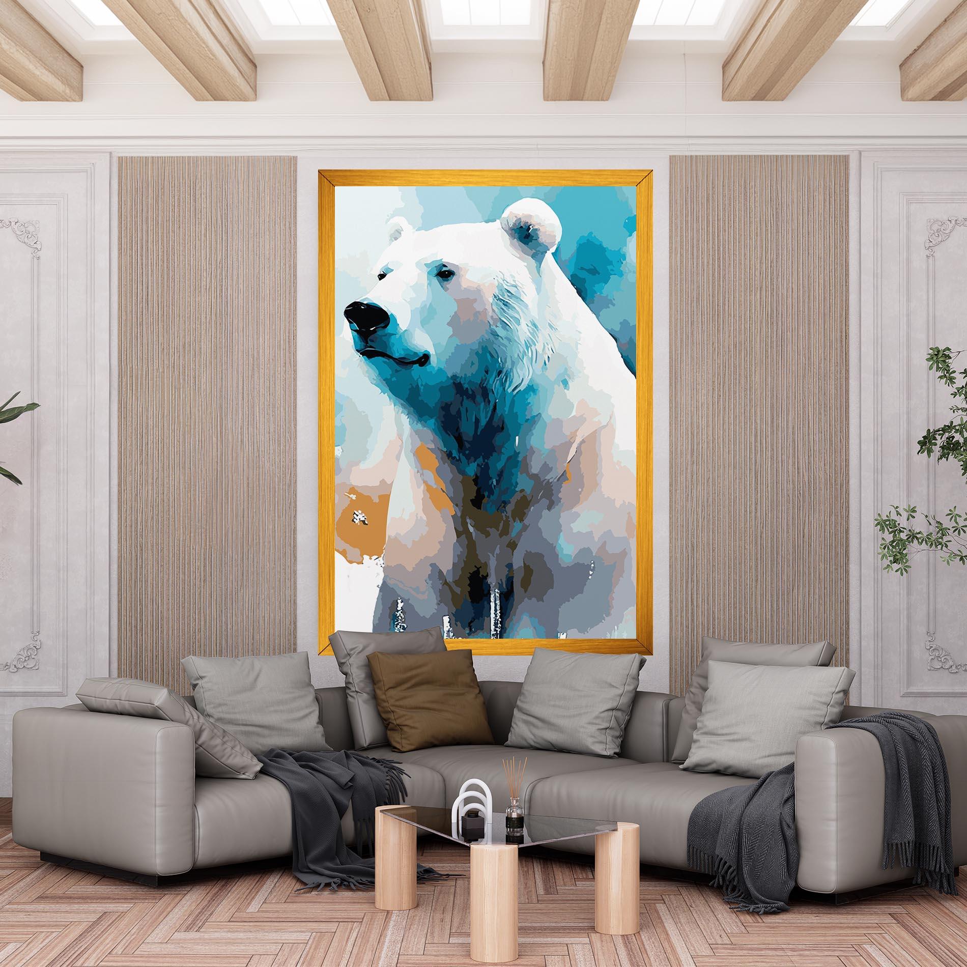 Vászonkép Beautiful Icebear mockup 6