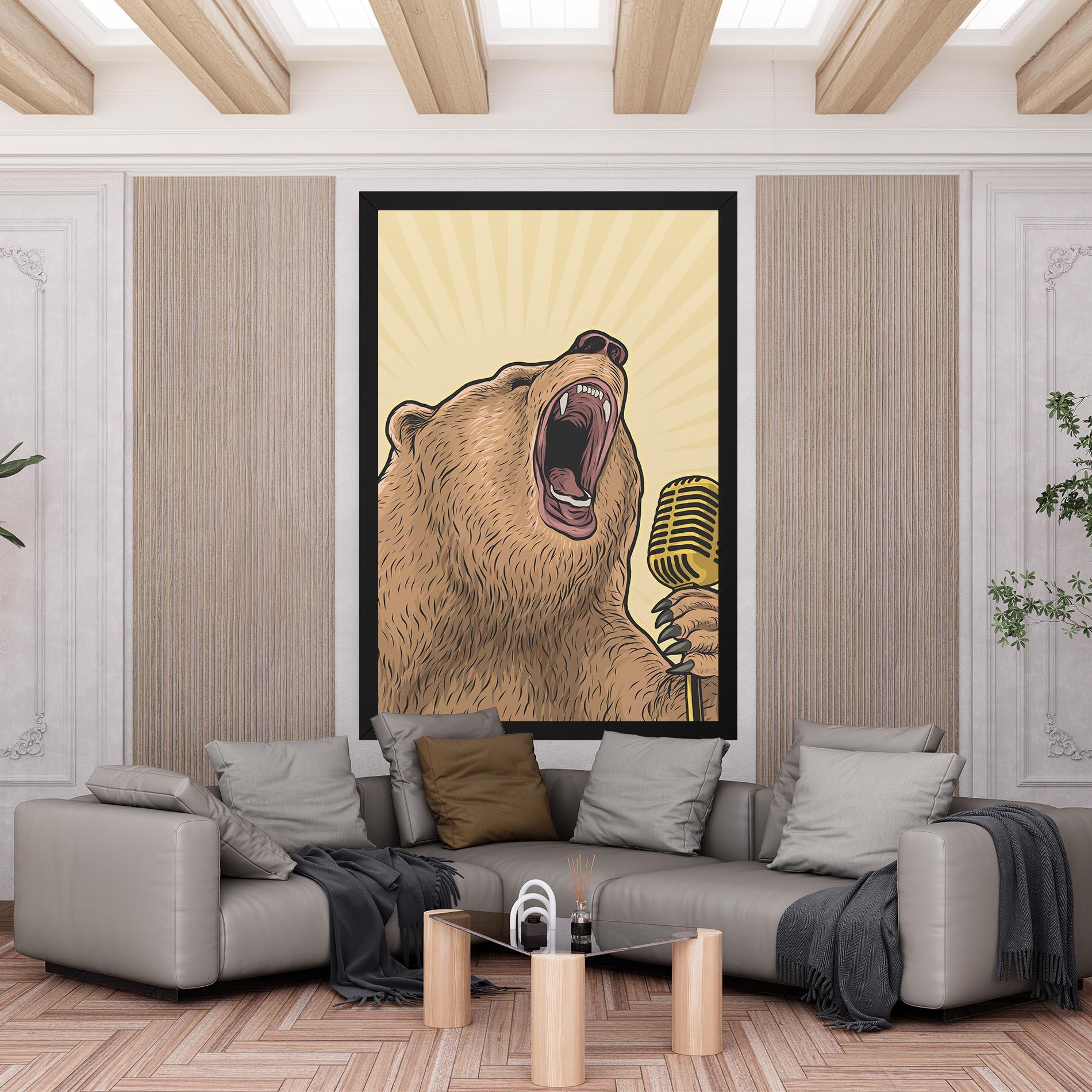 Vászonkép Bear Singing mockup 6