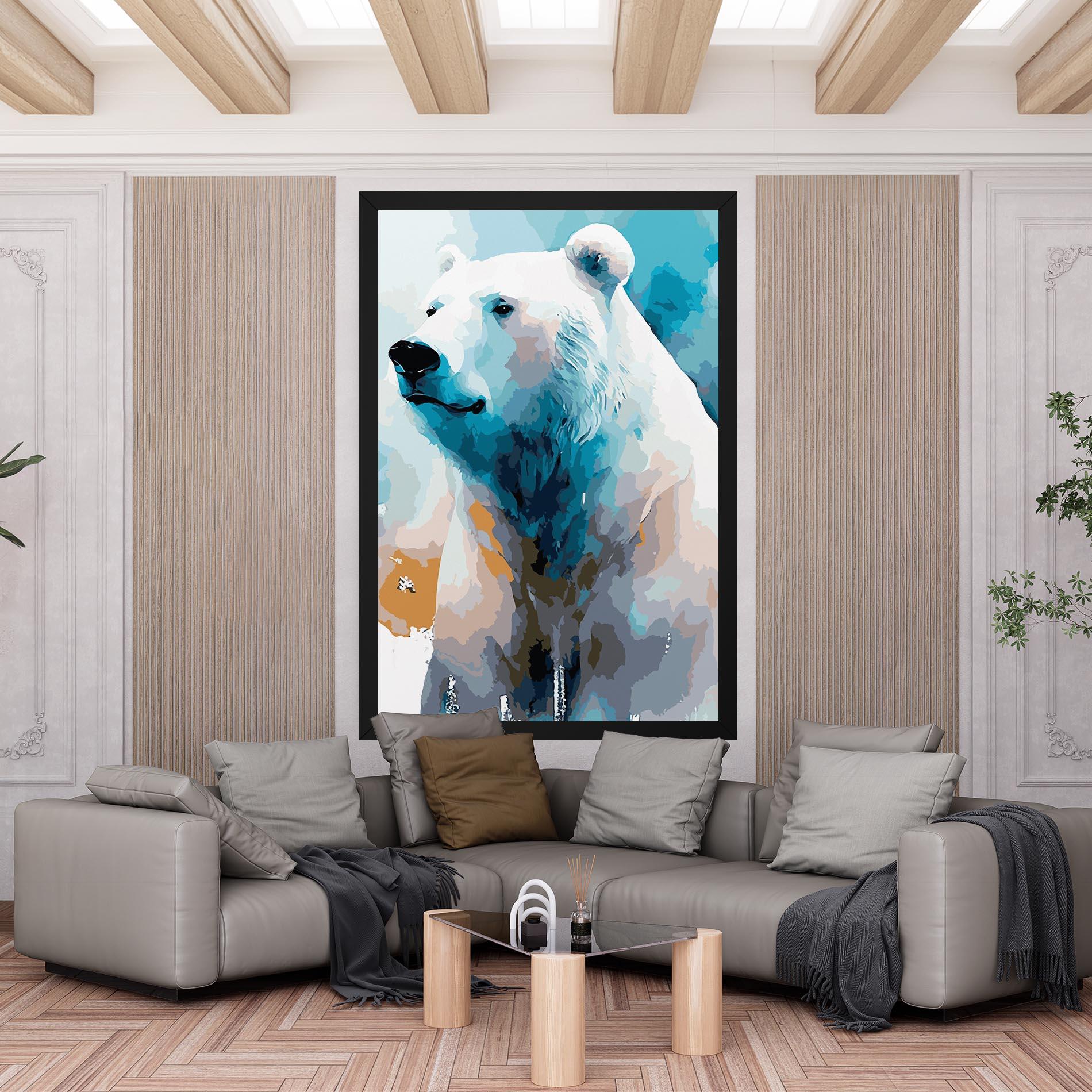 Vászonkép Beautiful Icebear mockup 6