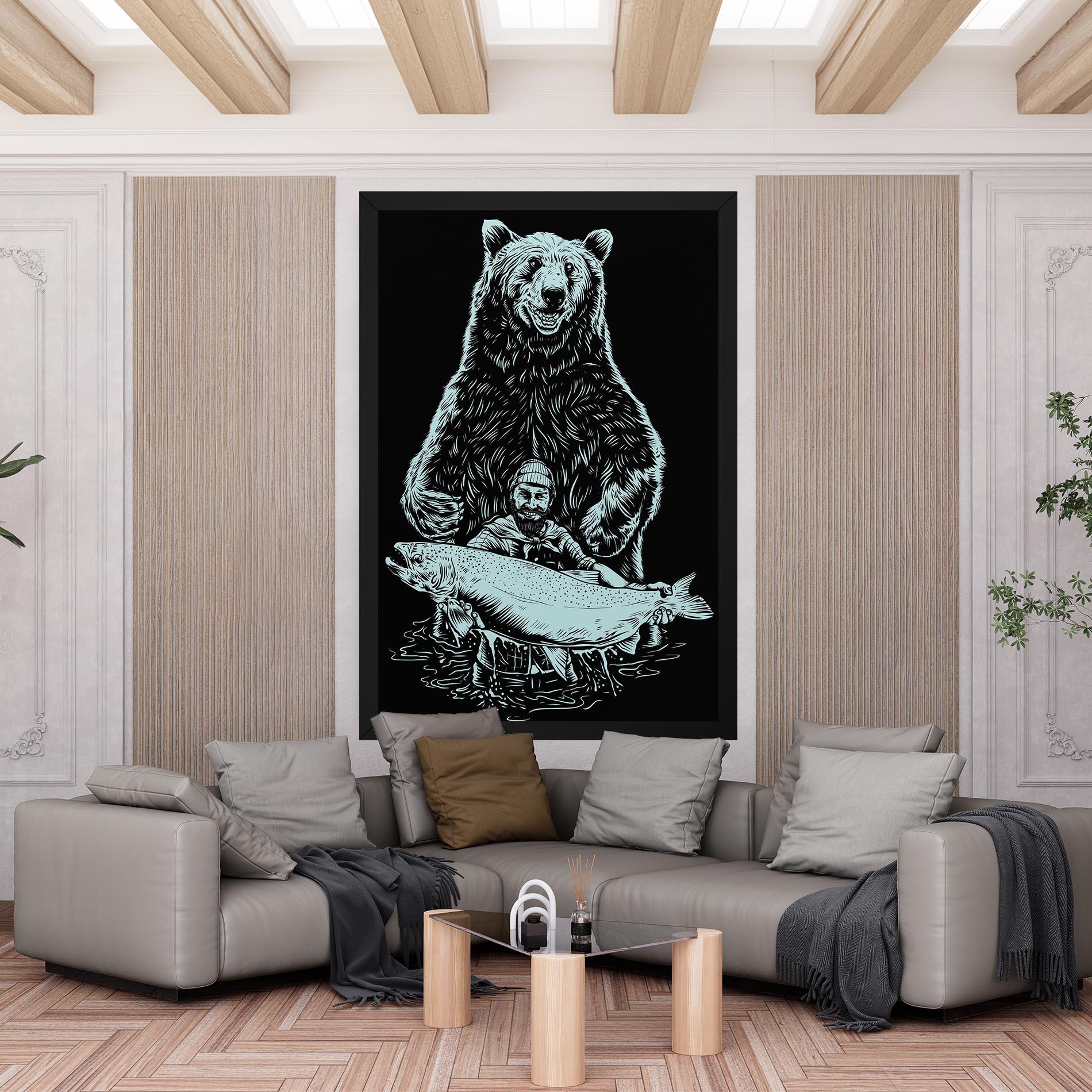 Vászonkép Fishing Bear mockup 6