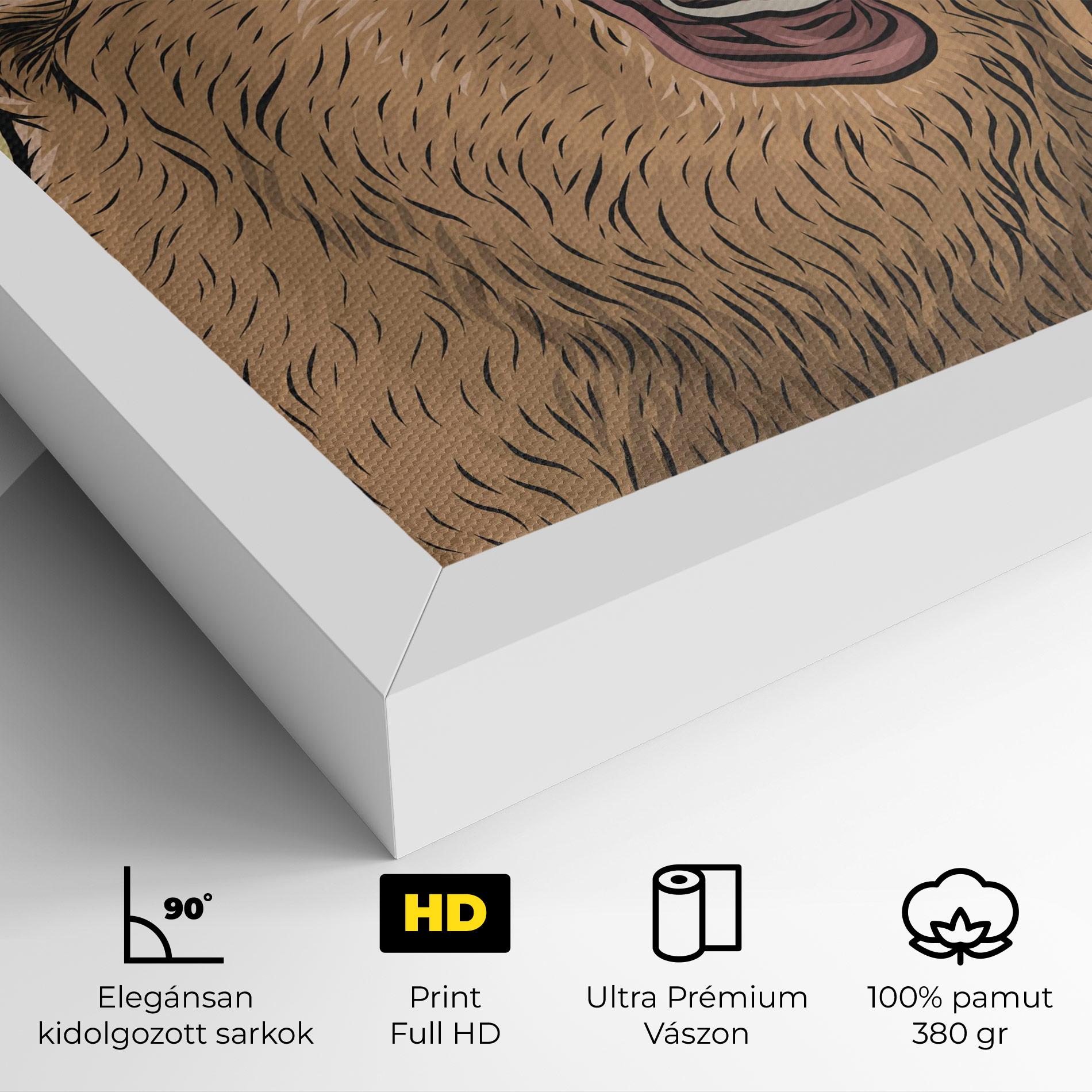 Vászonkép Bear Singing mockup 4