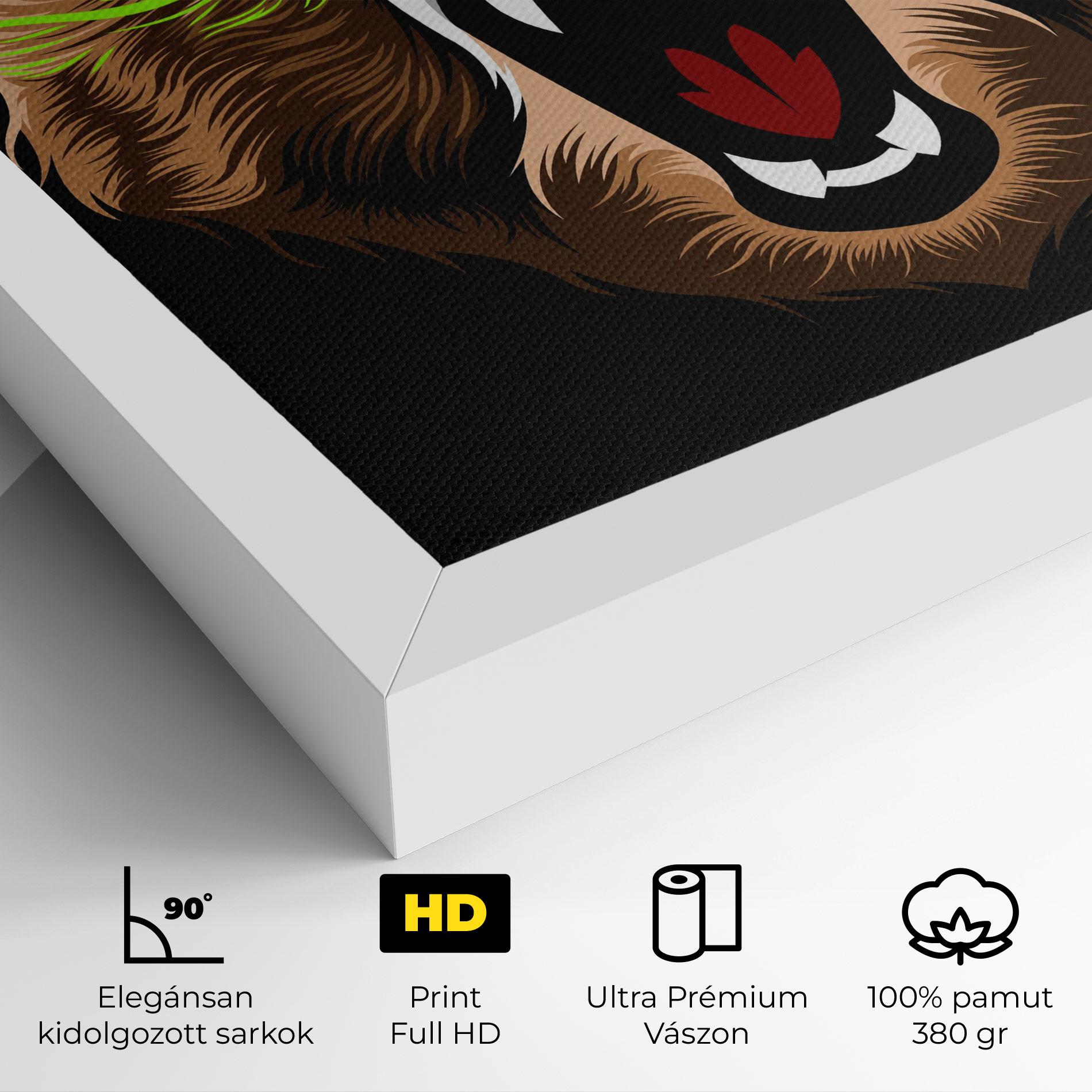 Vászonkép Green Line Bear mockup 4