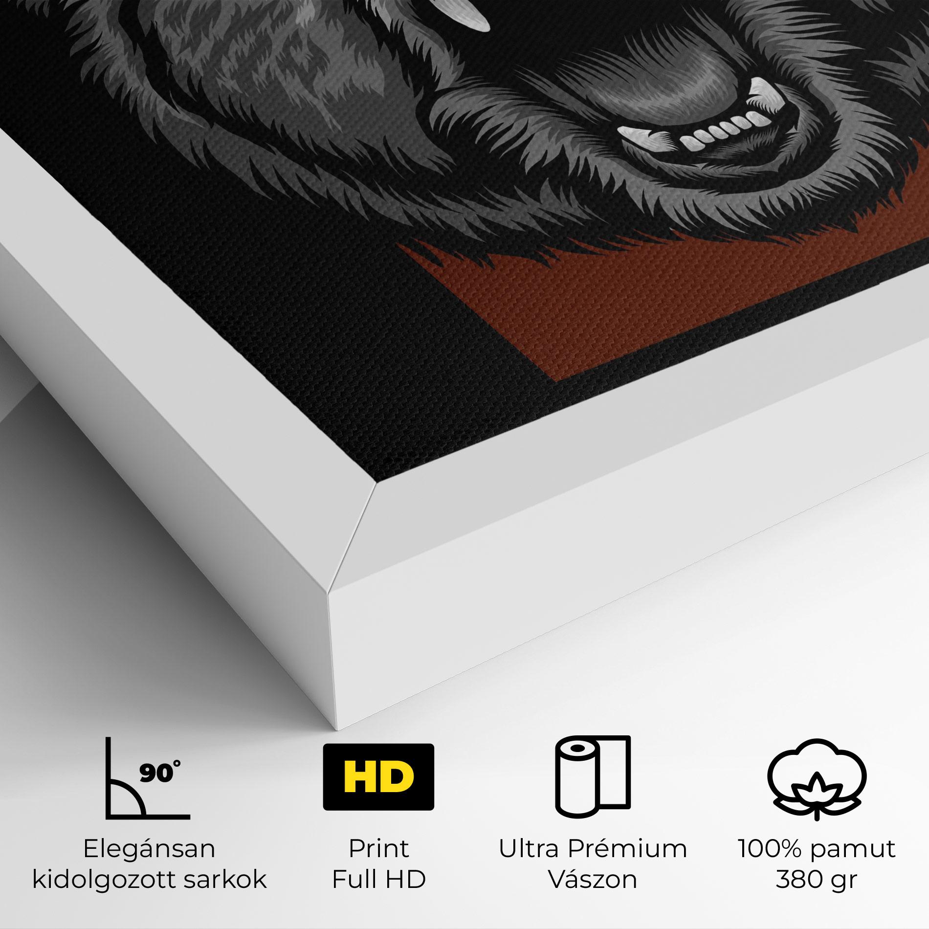 Vászonkép Grey Bear Head mockup 4