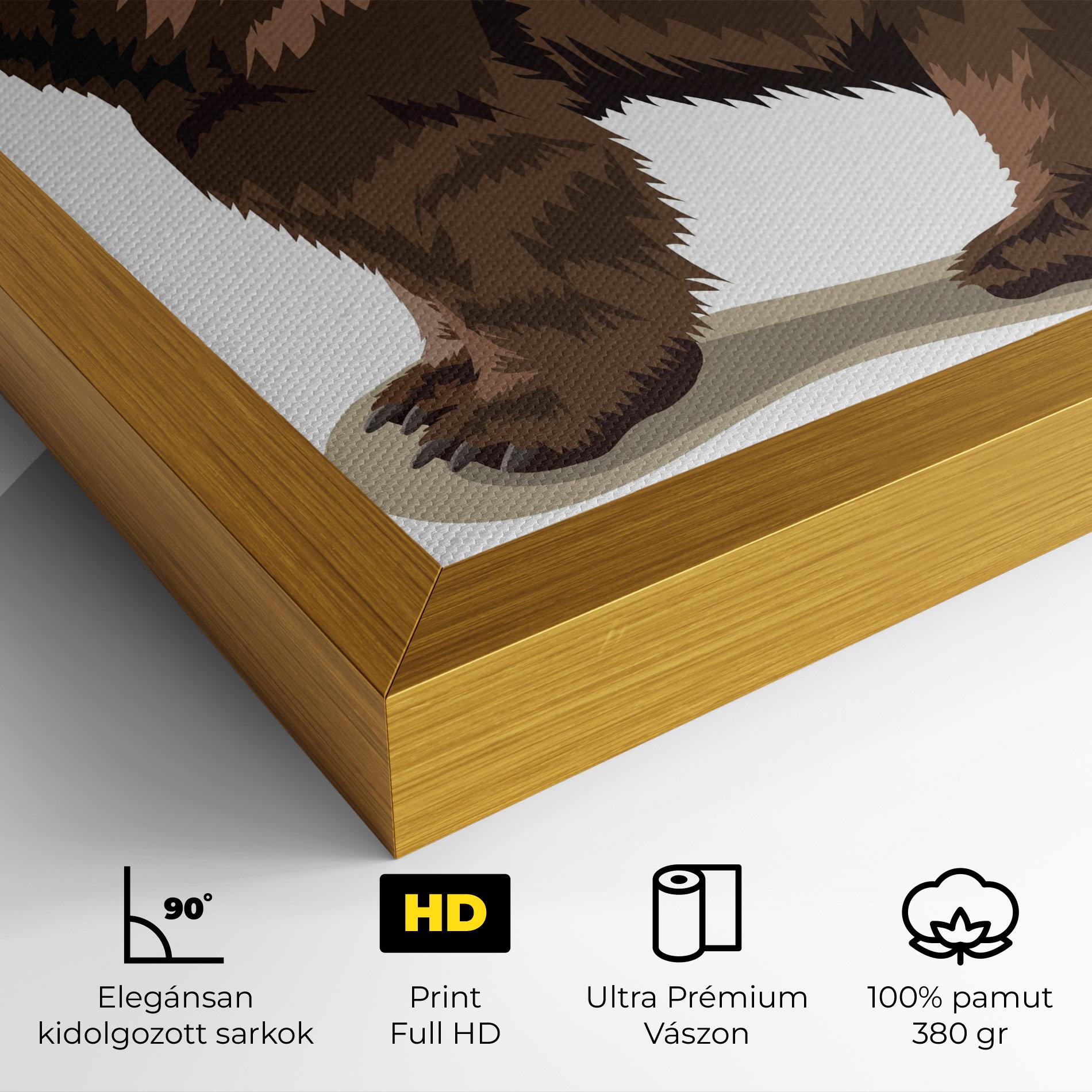 Vászonkép Angry Walking Bear mockup 4