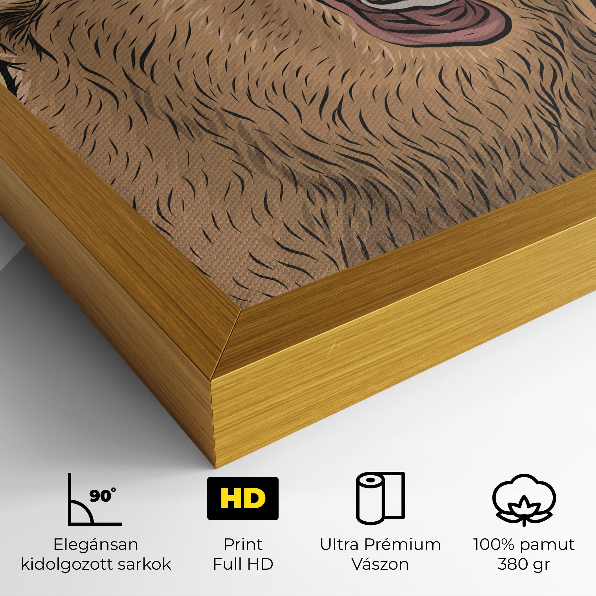 Vászonkép Bear Singing mockup 4