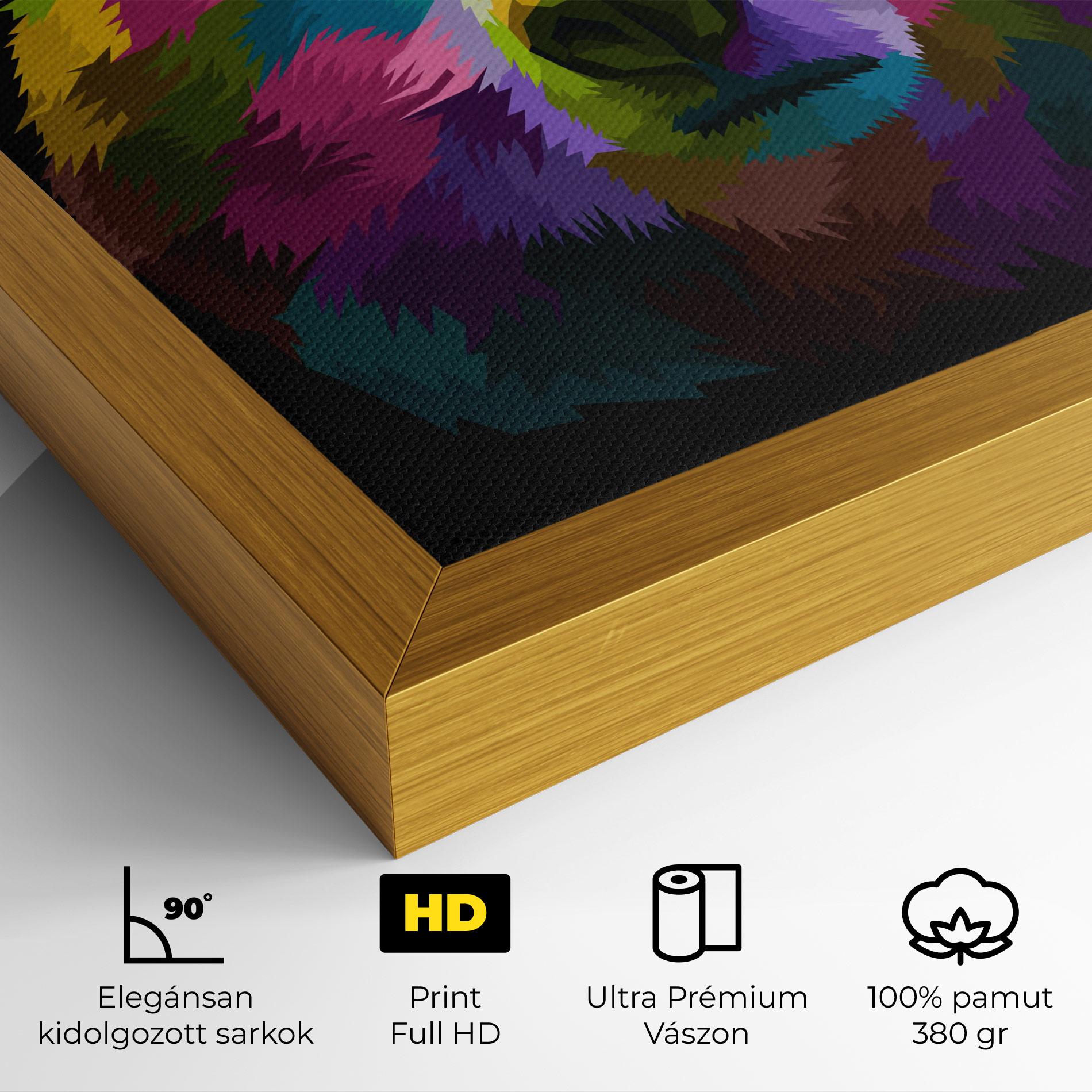 Vászonkép Colorful Bear Head mockup 4