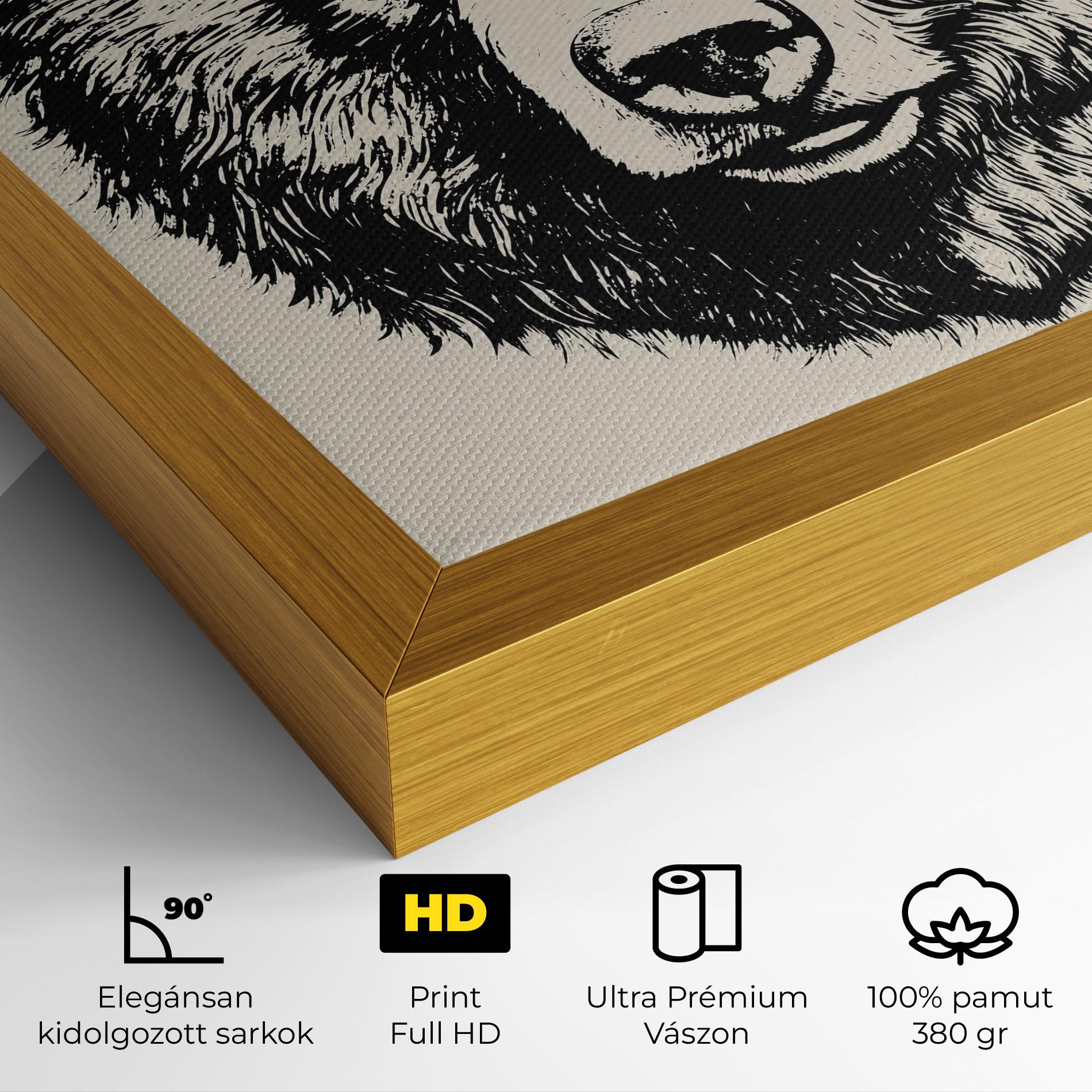 Vászonkép Cream Head Bear mockup 4