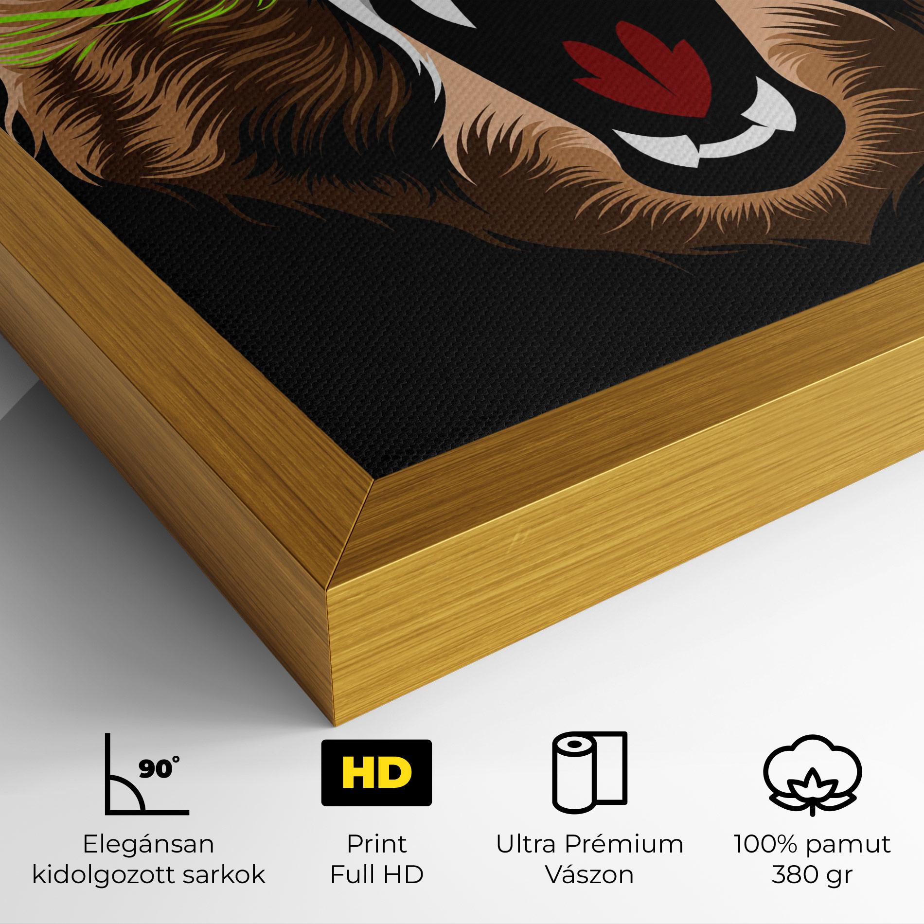 Vászonkép Green Line Bear mockup 4