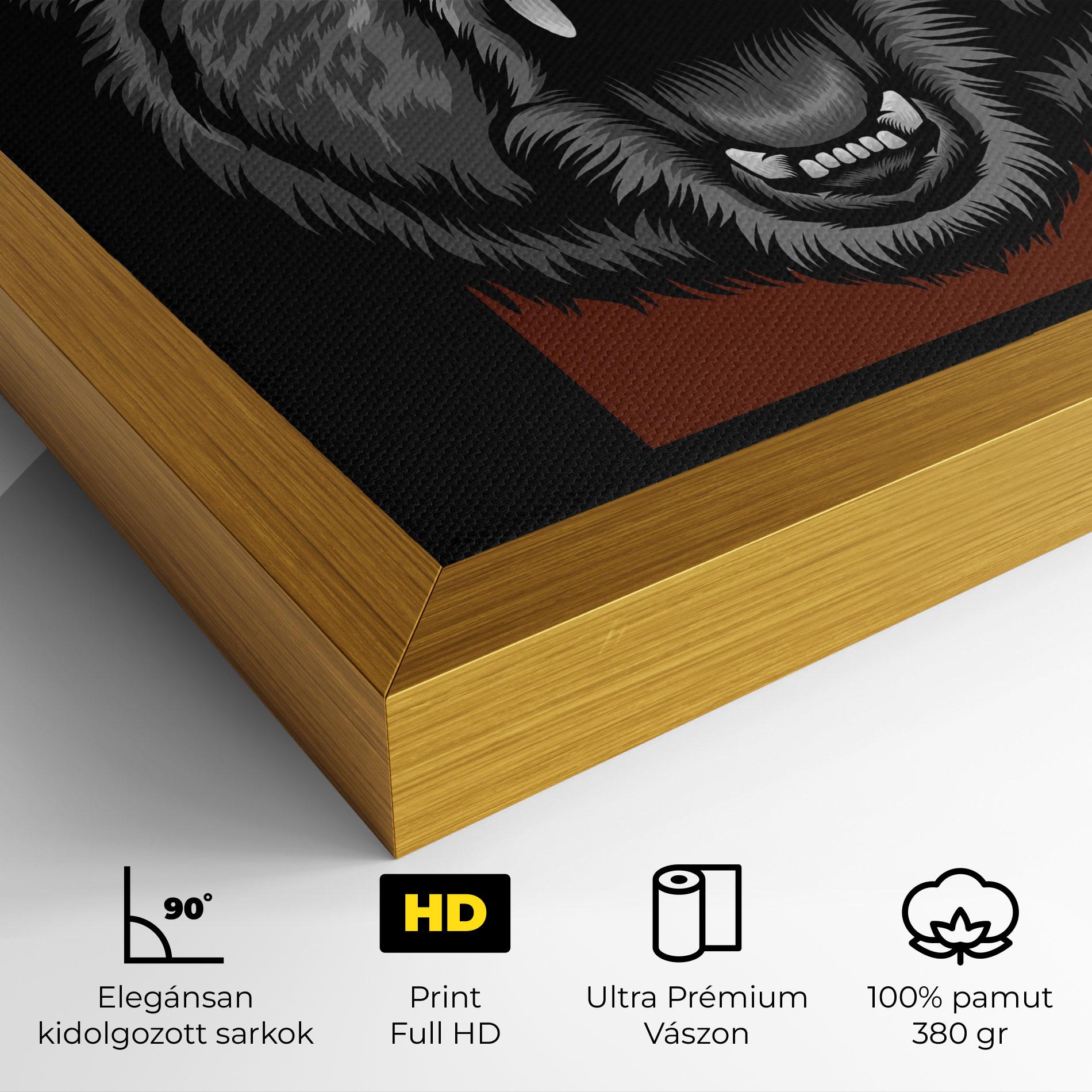 Vászonkép Grey Bear Head mockup 4