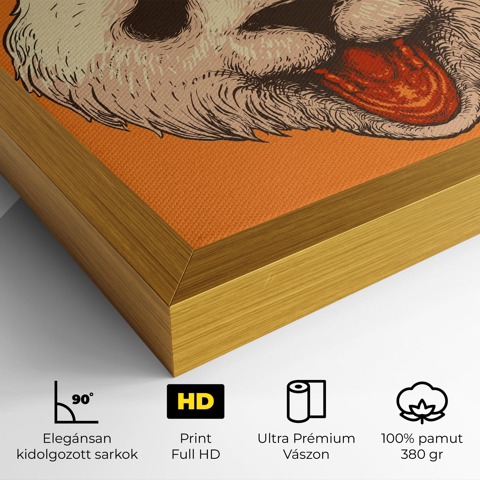 Vászonkép Panda On Orange mockup 4