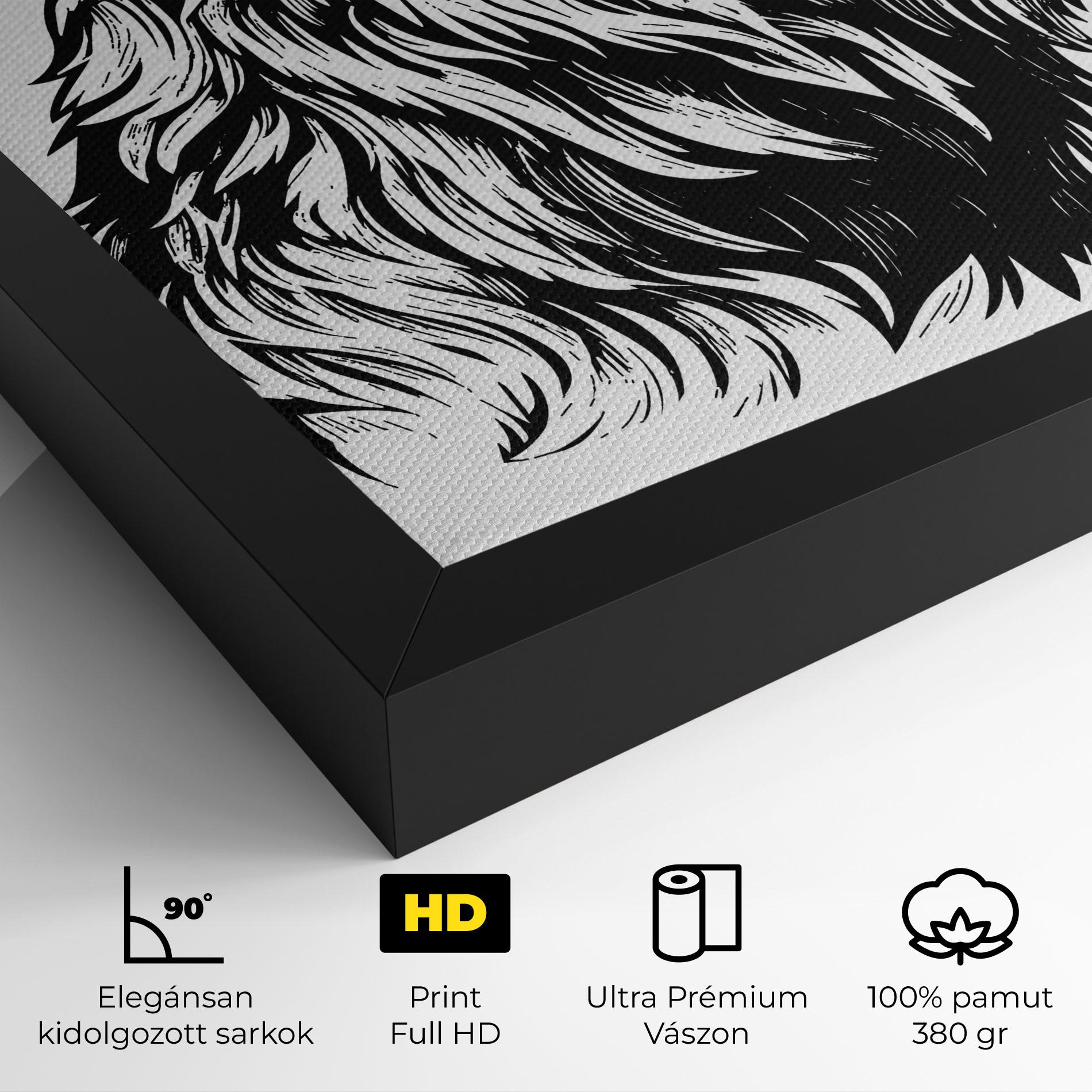 Vászonkép Angry Bear mockup 4