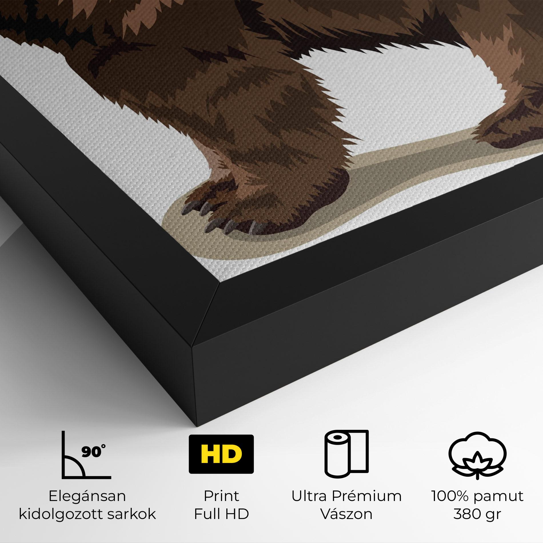 Vászonkép Angry Walking Bear mockup 4