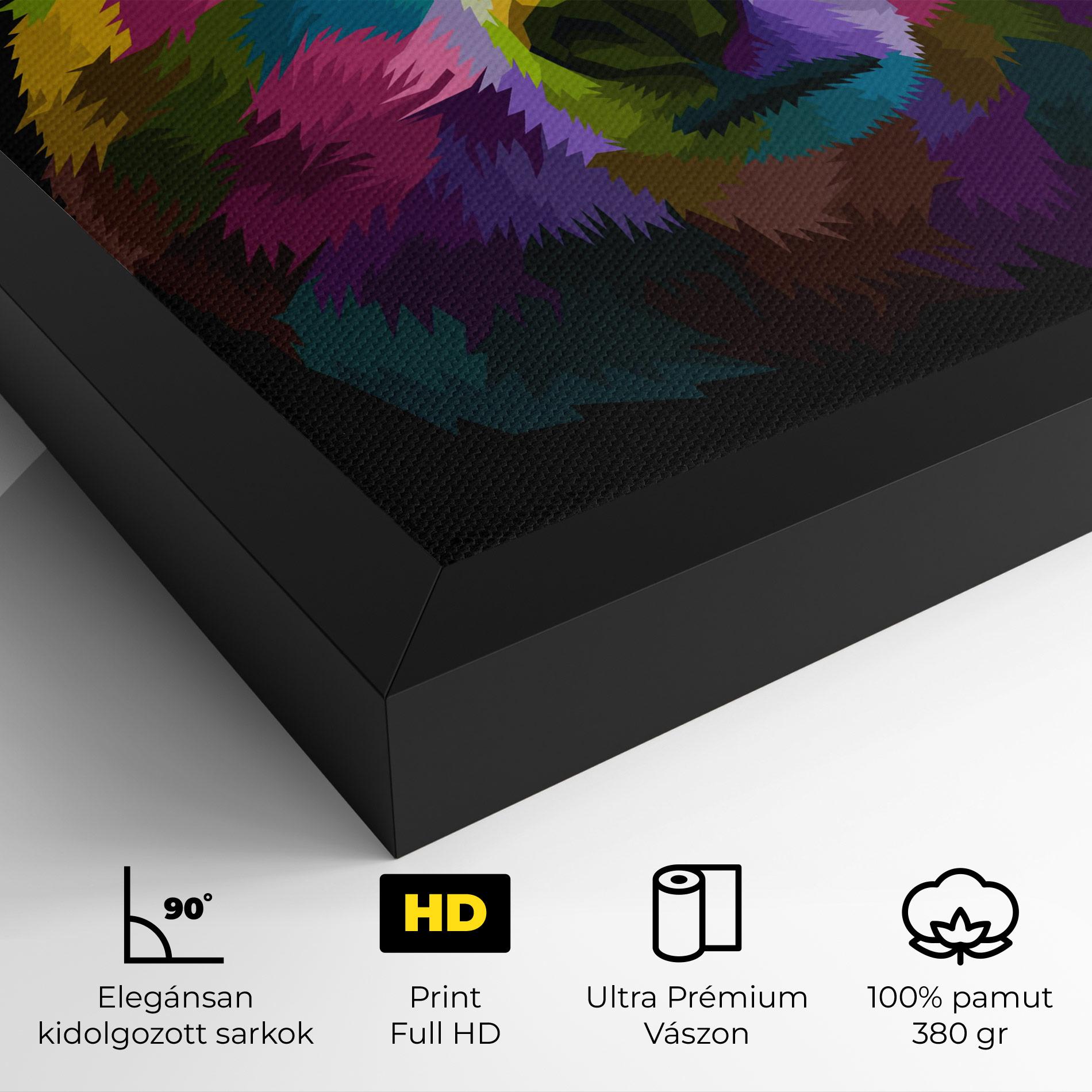 Vászonkép Colorful Bear Head mockup 4