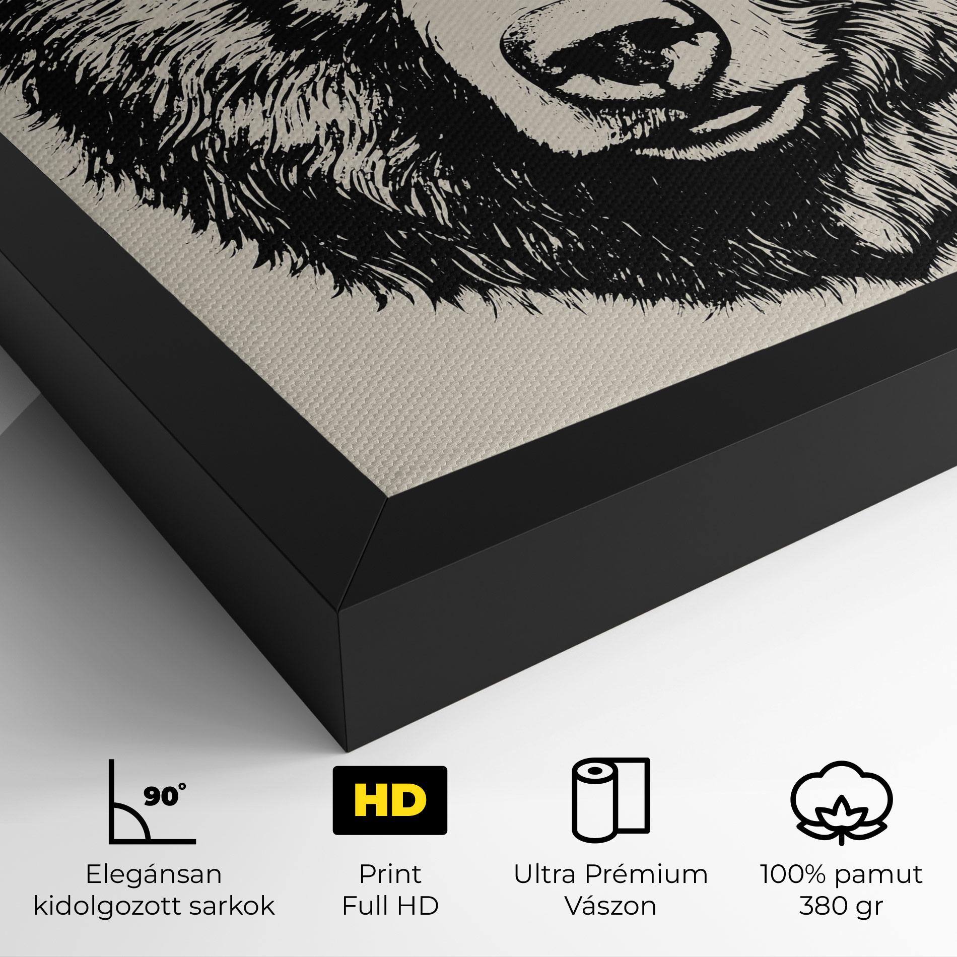 Vászonkép Cream Head Bear mockup 4