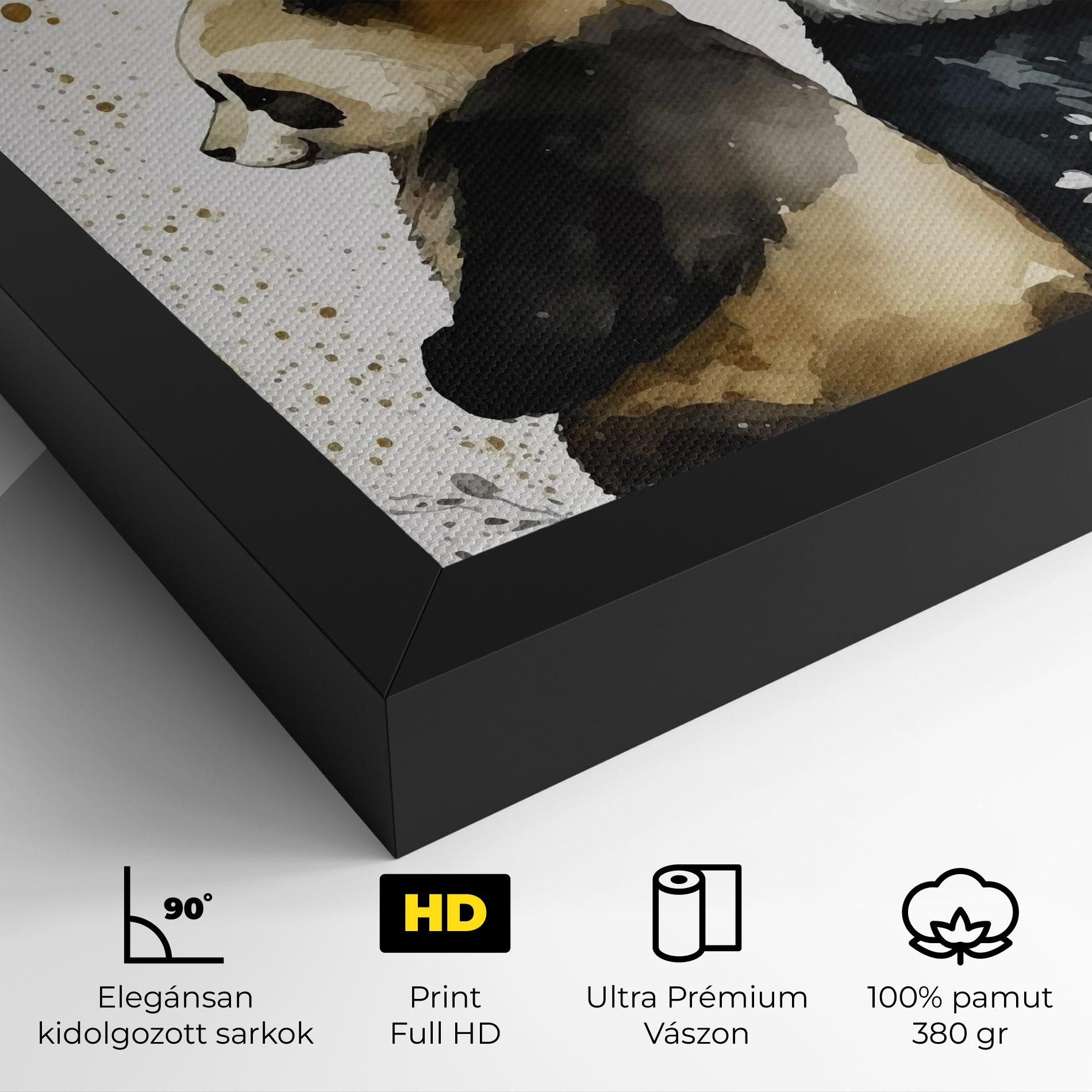 Vászonkép Gold Panda Art mockup 4