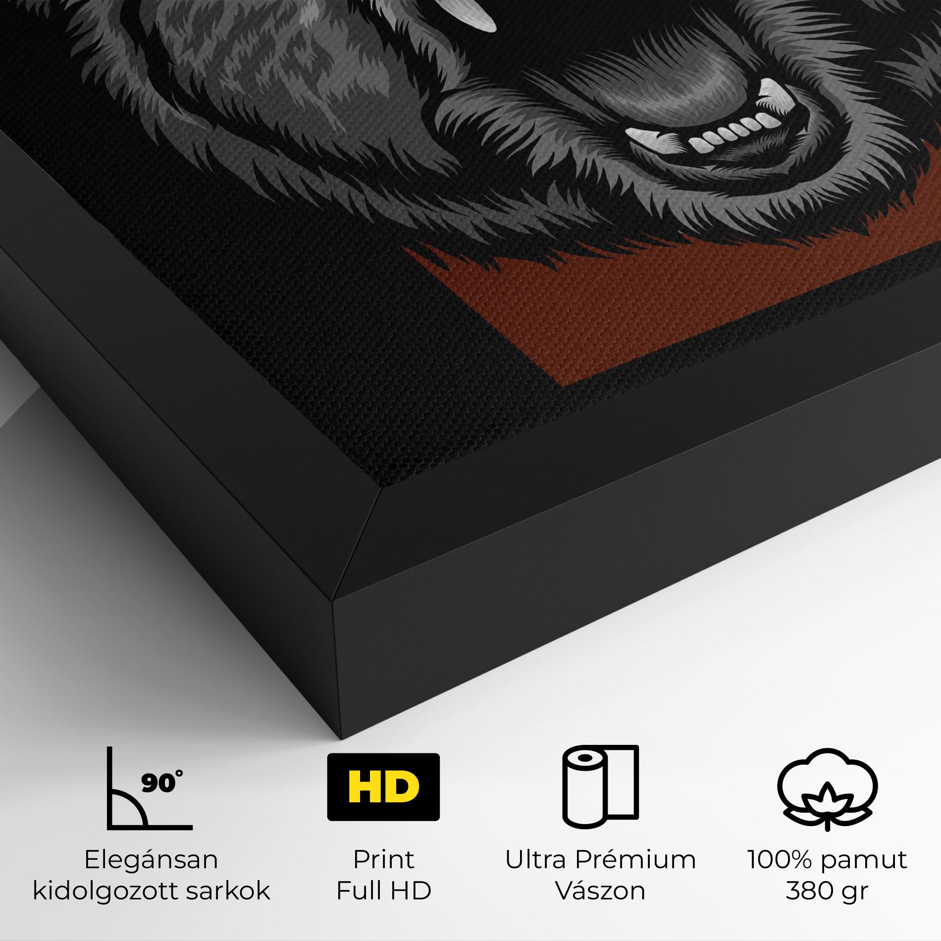 Vászonkép Grey Bear Head mockup 4