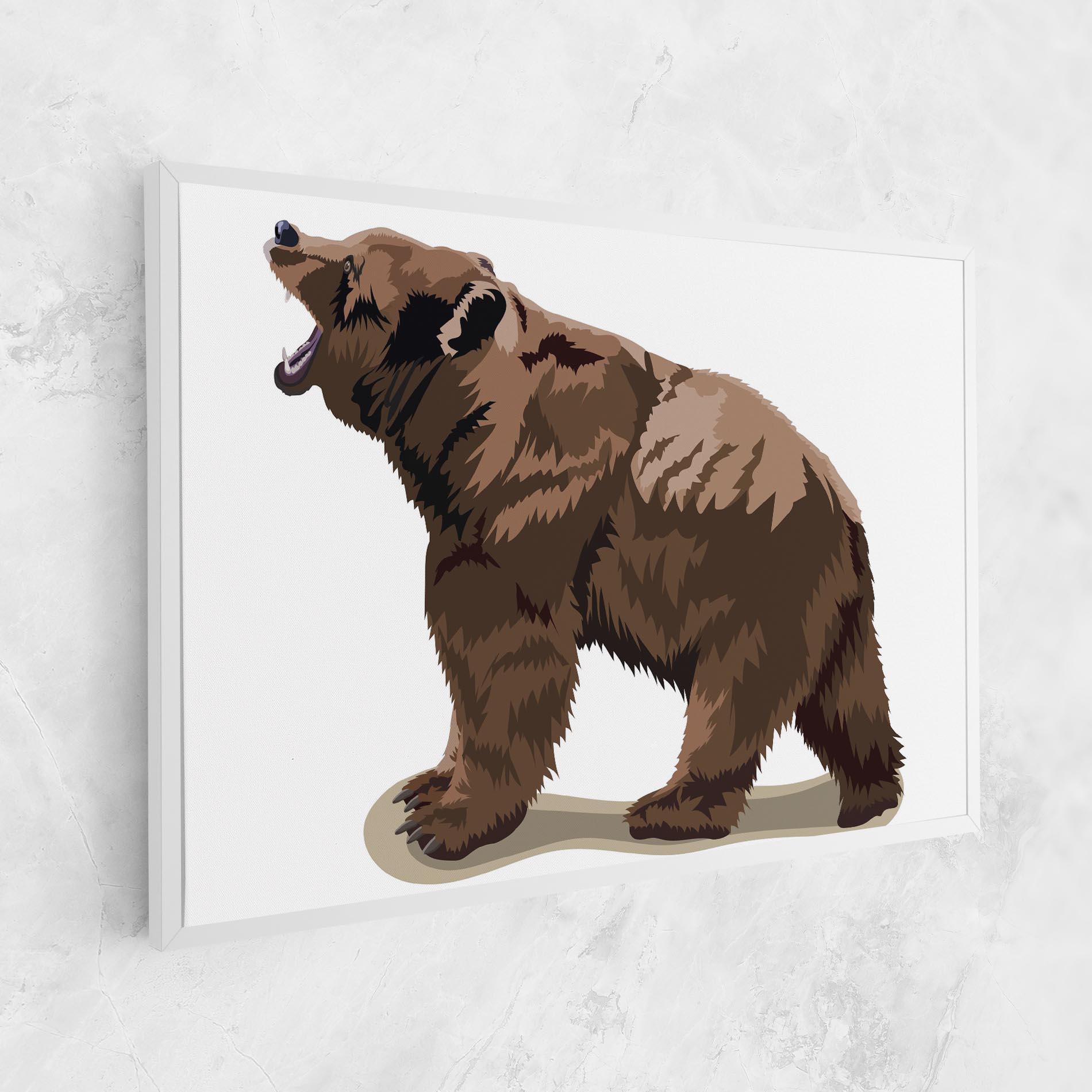 Vászonkép Angry Walking Bear mockup 1