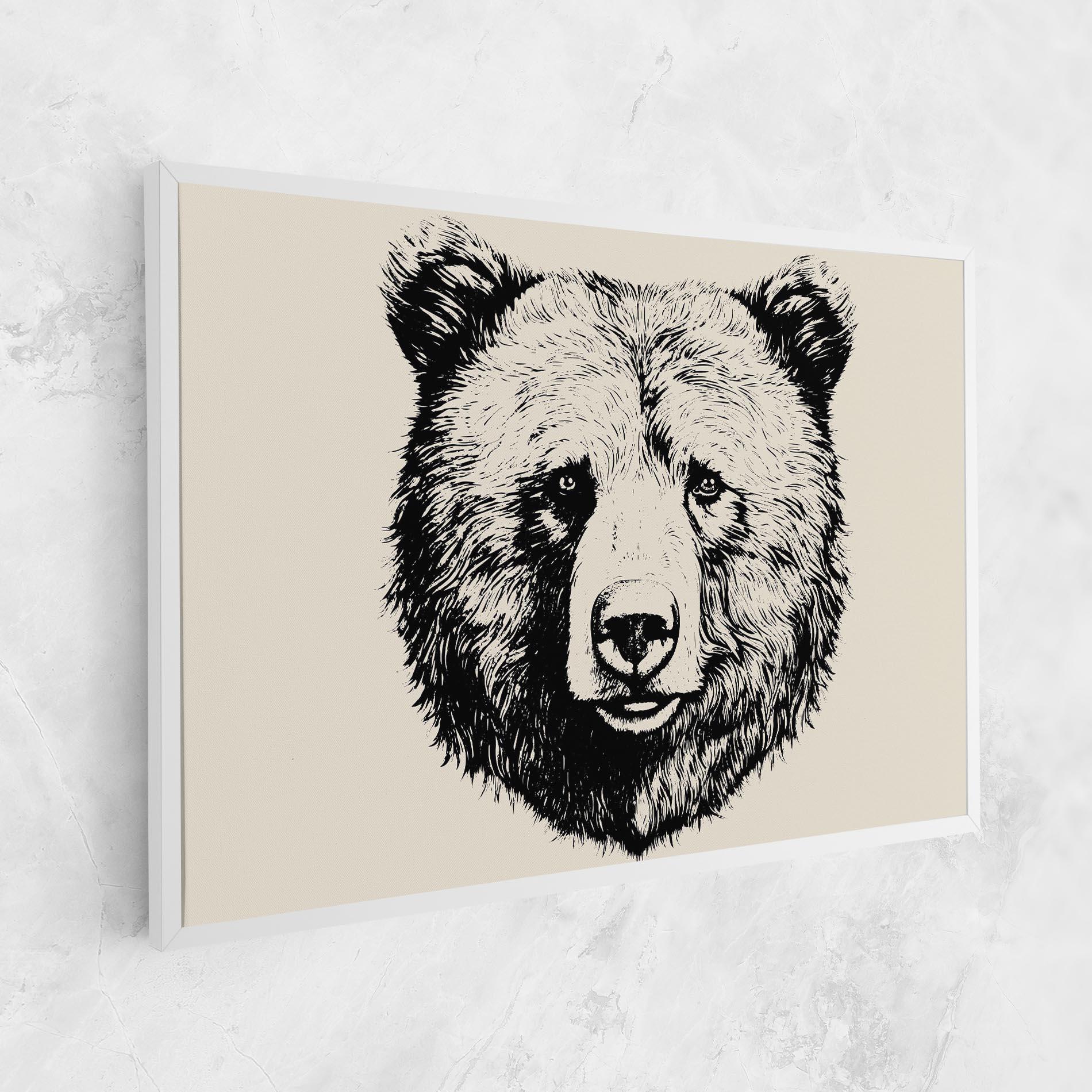Vászonkép Cream Head Bear mockup 1