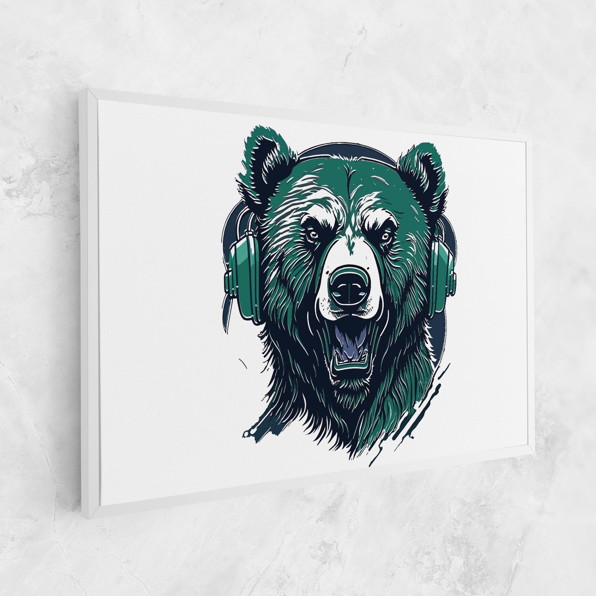 Vászonkép Green Music Bear mockup 1