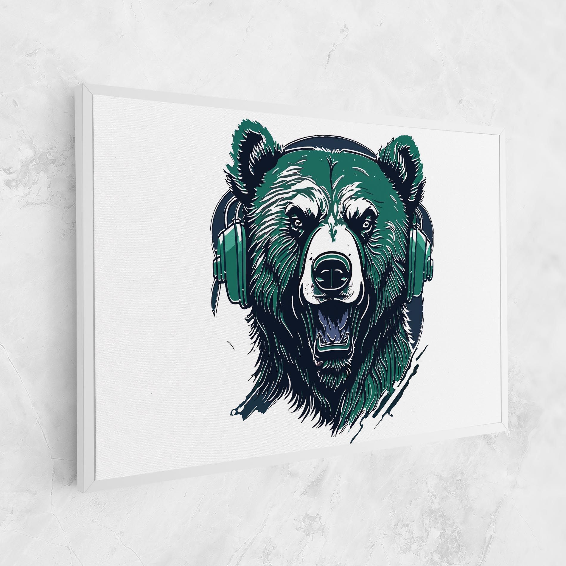 Green Music Bear mockup 1