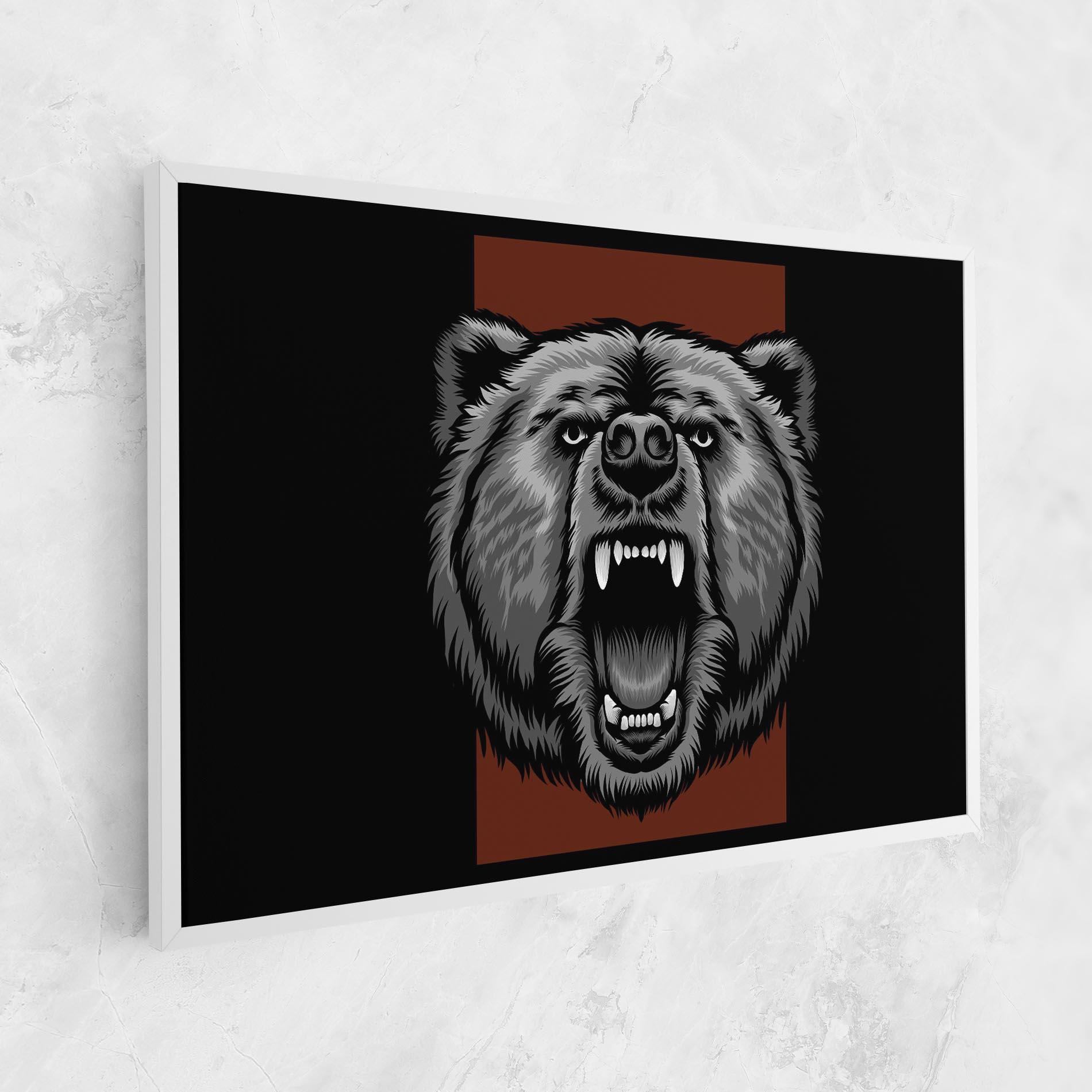 Vászonkép Grey Bear Head mockup 1