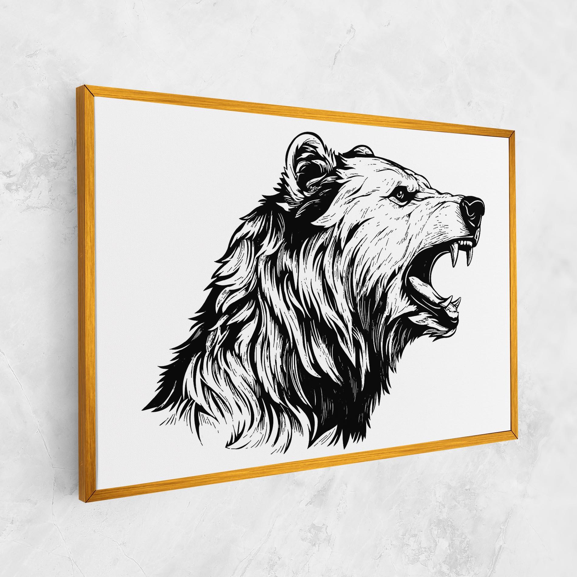 Vászonkép Angry Bear mockup 1
