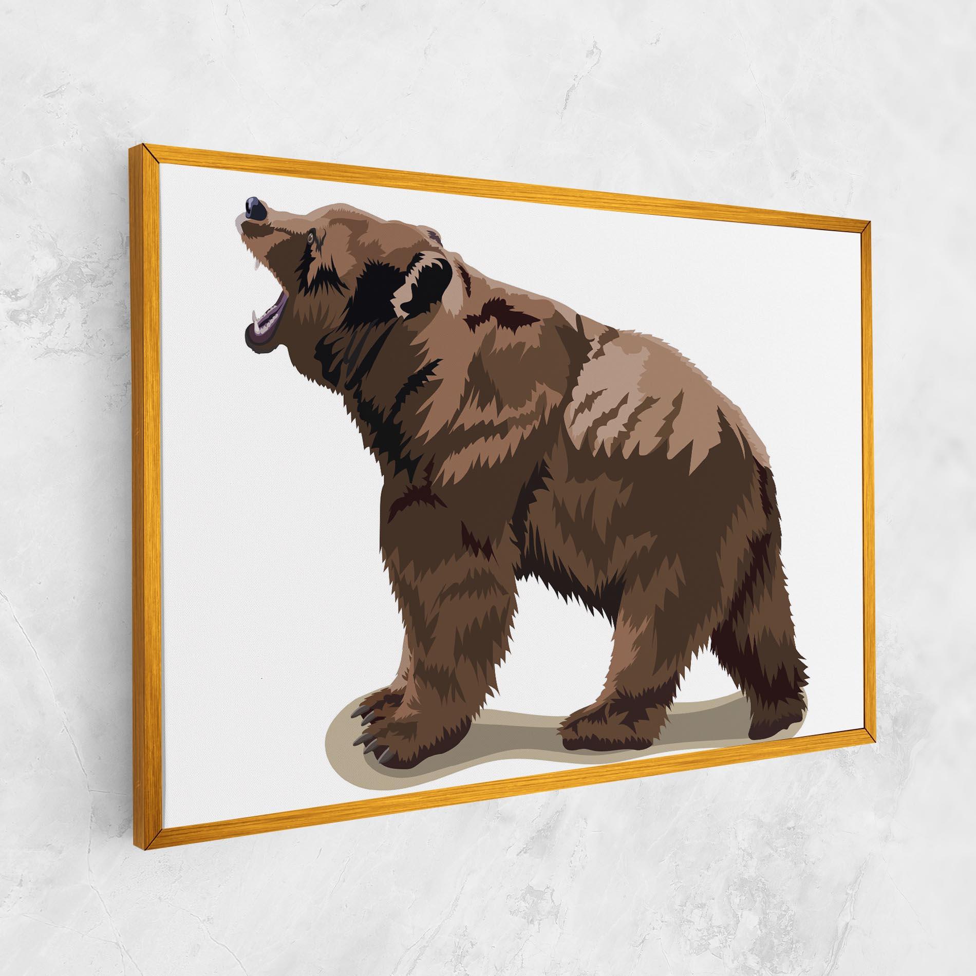 Vászonkép Angry Walking Bear mockup 1