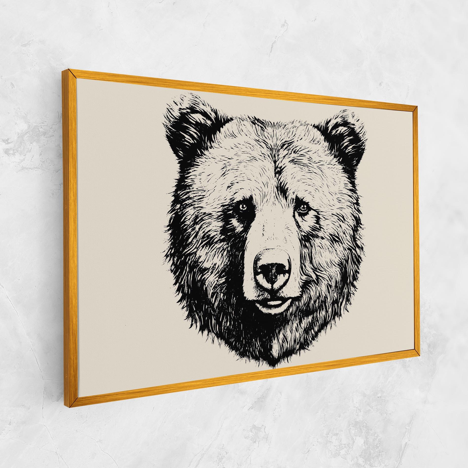 Vászonkép Cream Head Bear mockup 1