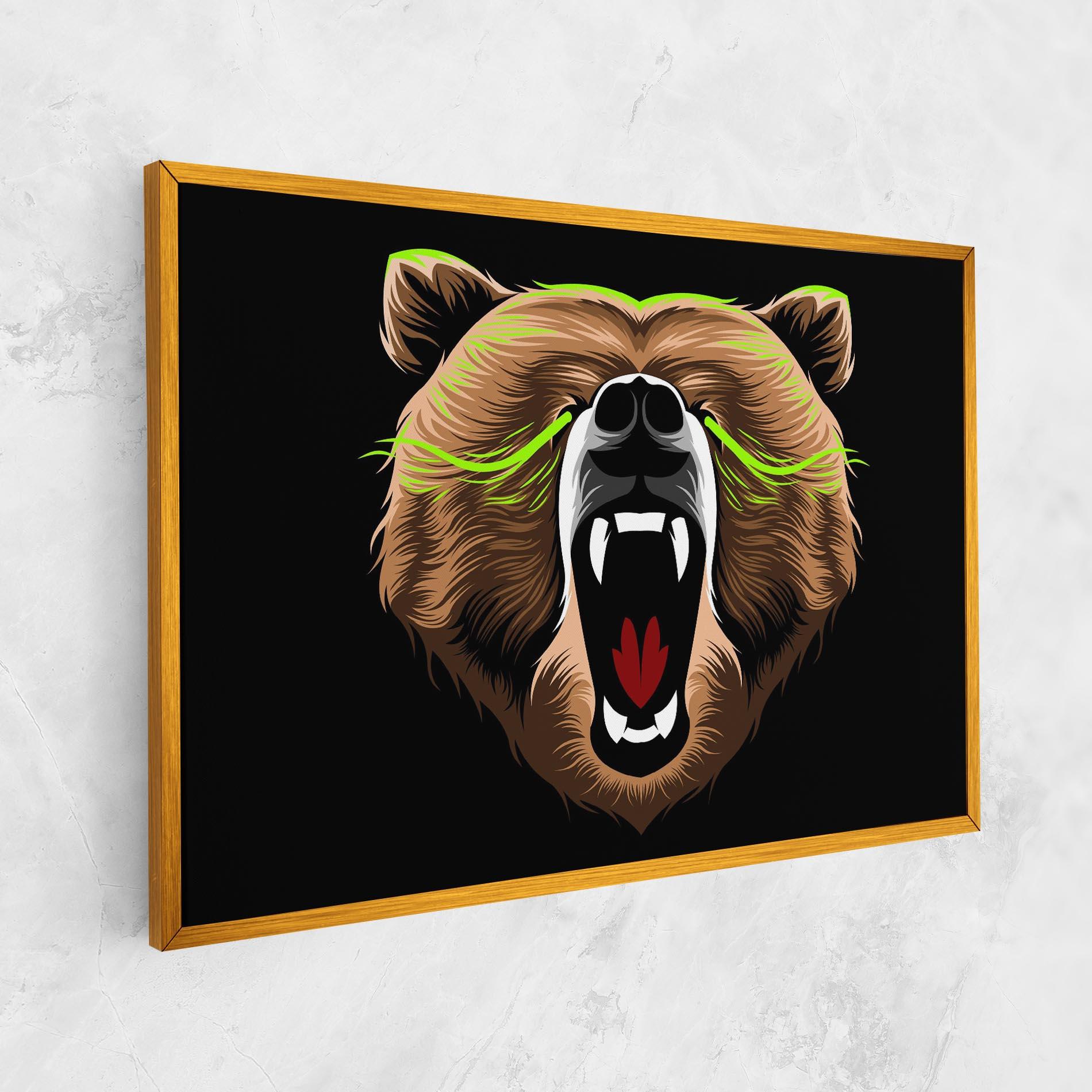 Vászonkép Green Line Bear mockup 1