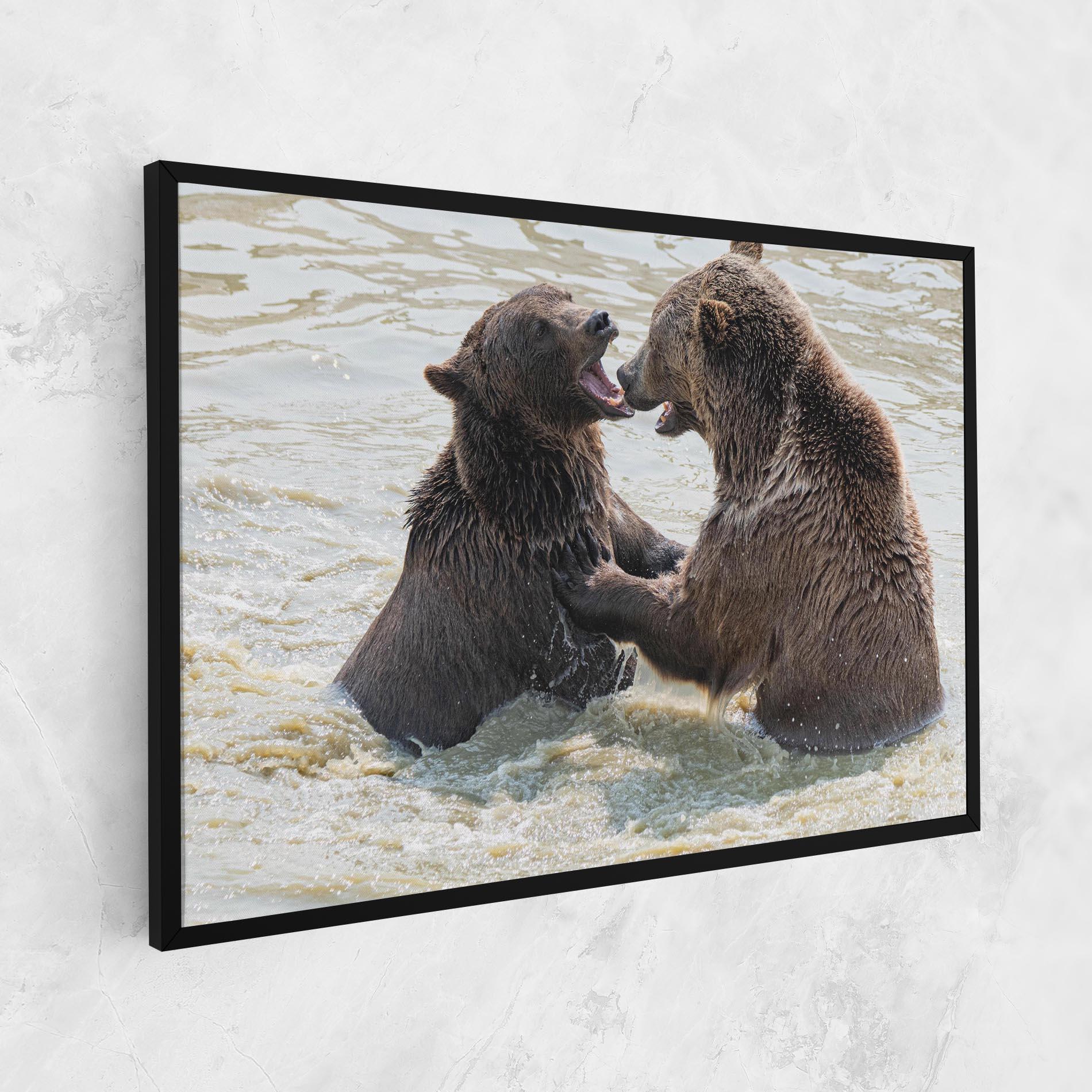 Vászonkép Bears Fighting mockup 1