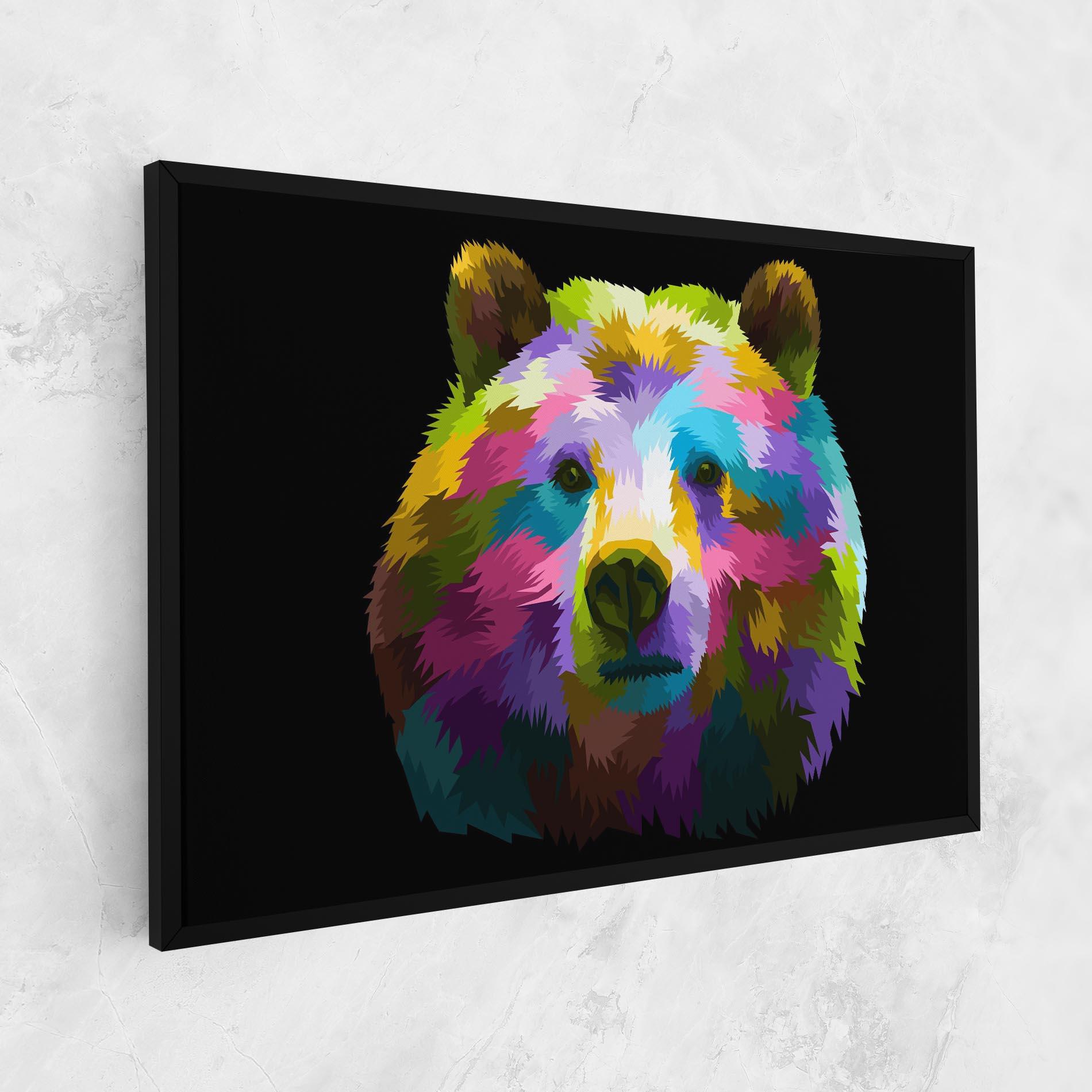 Vászonkép Colorful Bear Head mockup 1