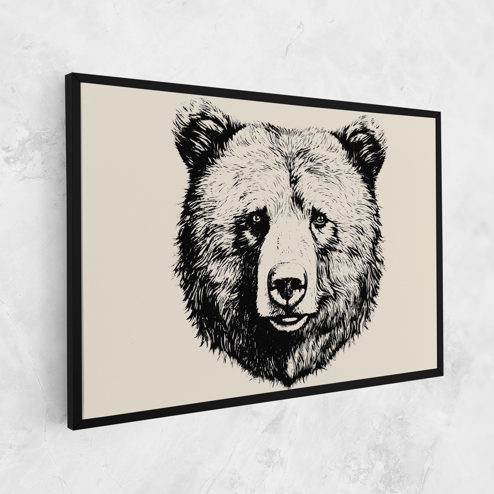 Vászonkép Cream Head Bear mockup 1
