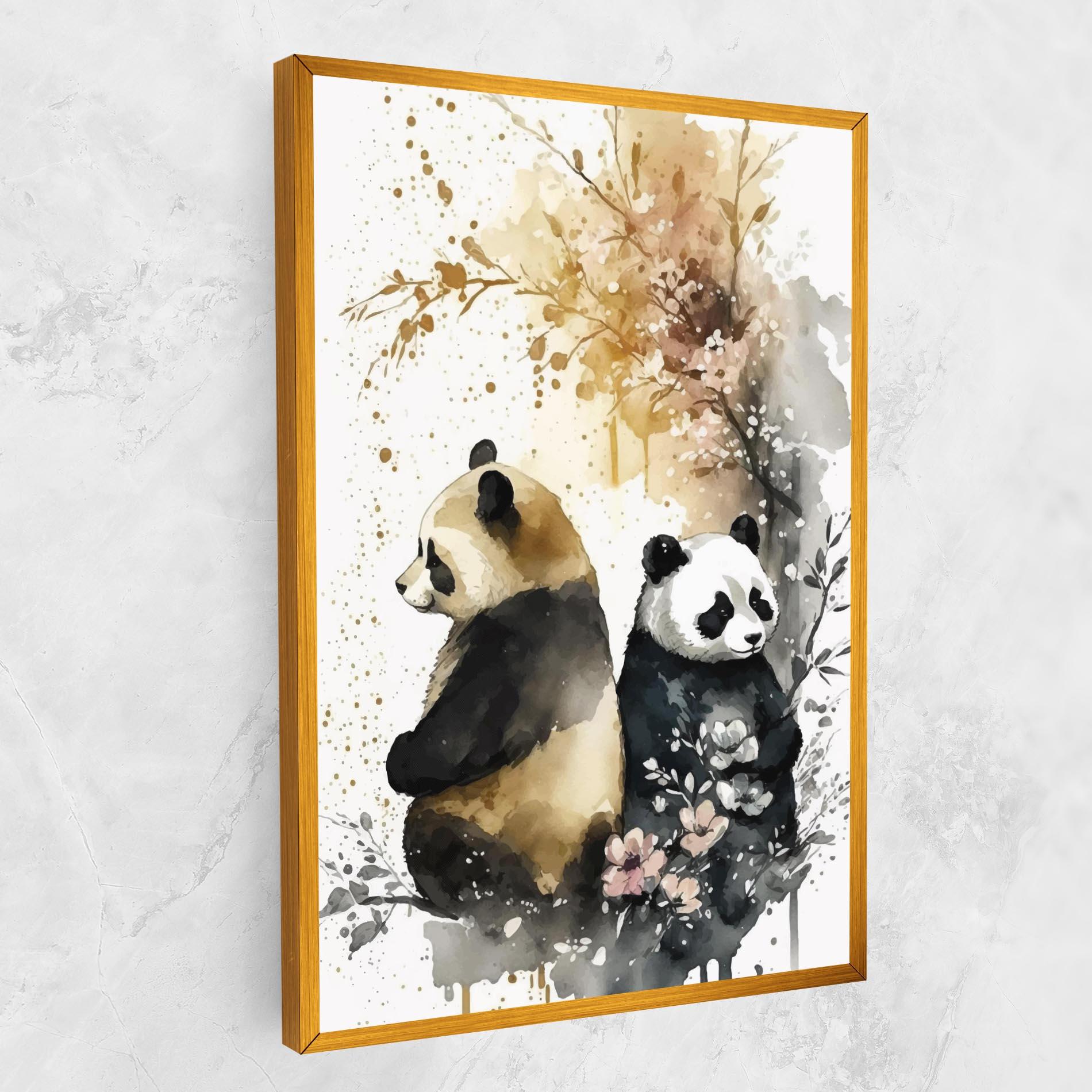 Vászonkép Gold Panda Art mockup 1