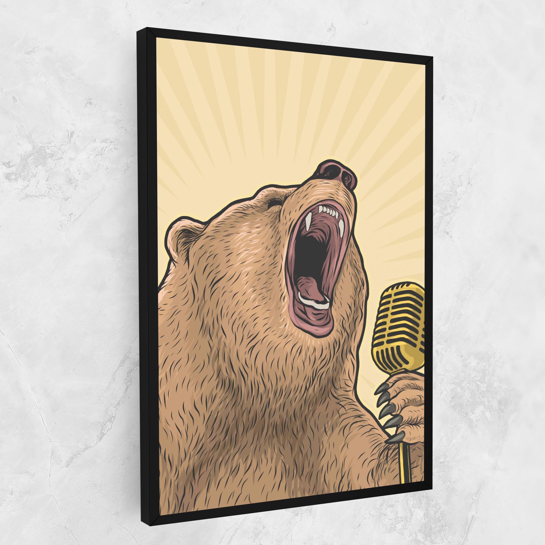 Vászonkép Bear Singing mockup 1