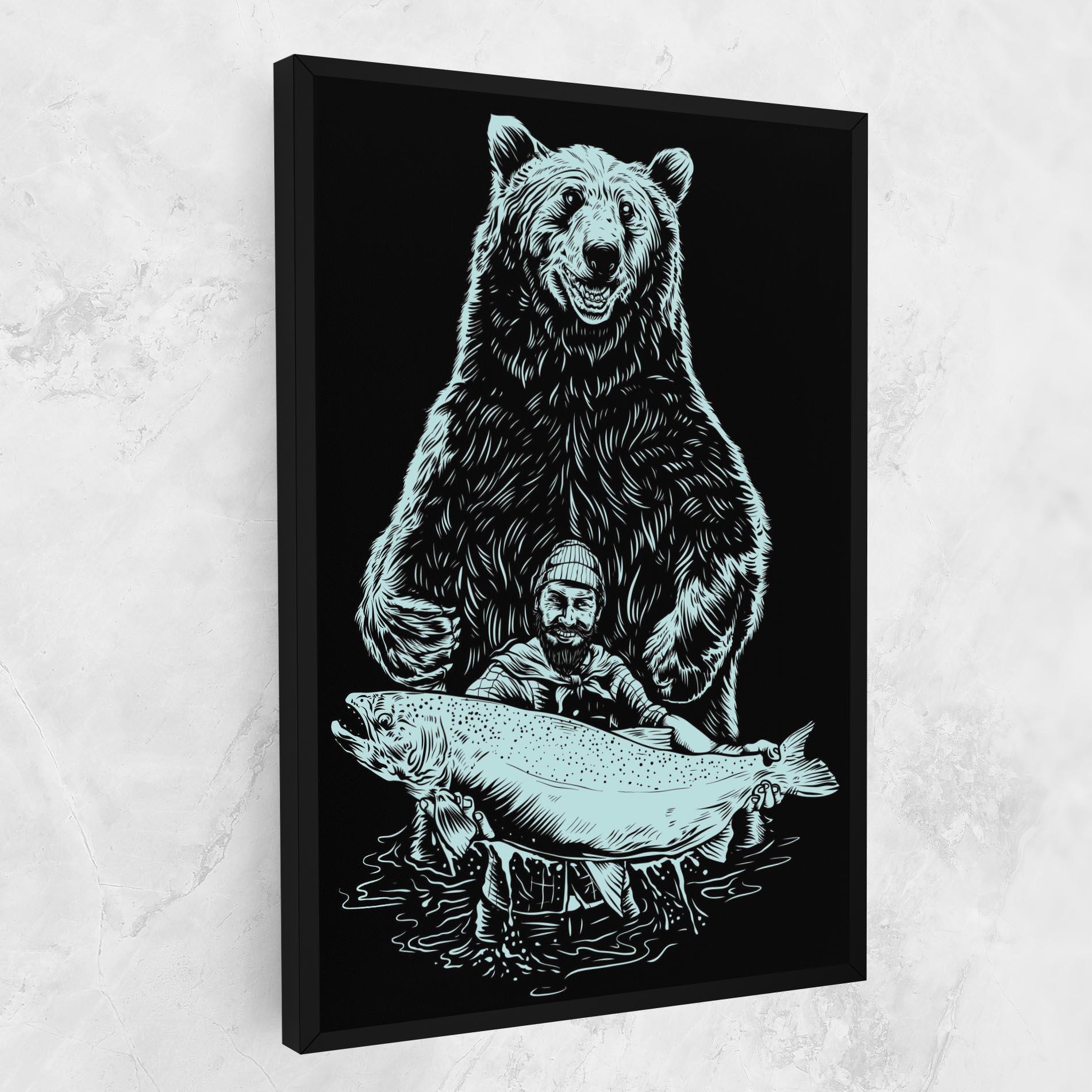 Vászonkép Fishing Bear mockup 1