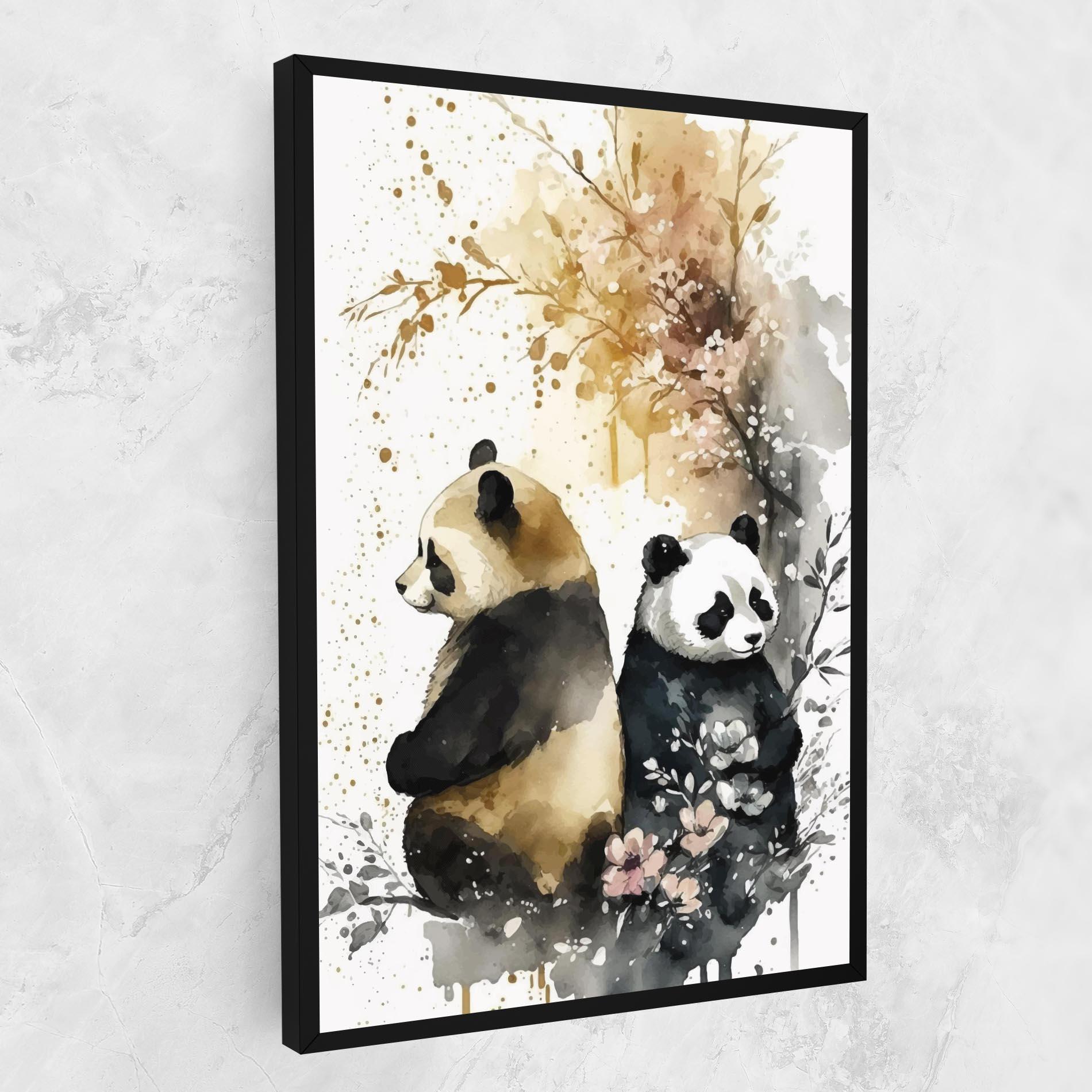 Vászonkép Gold Panda Art mockup 1