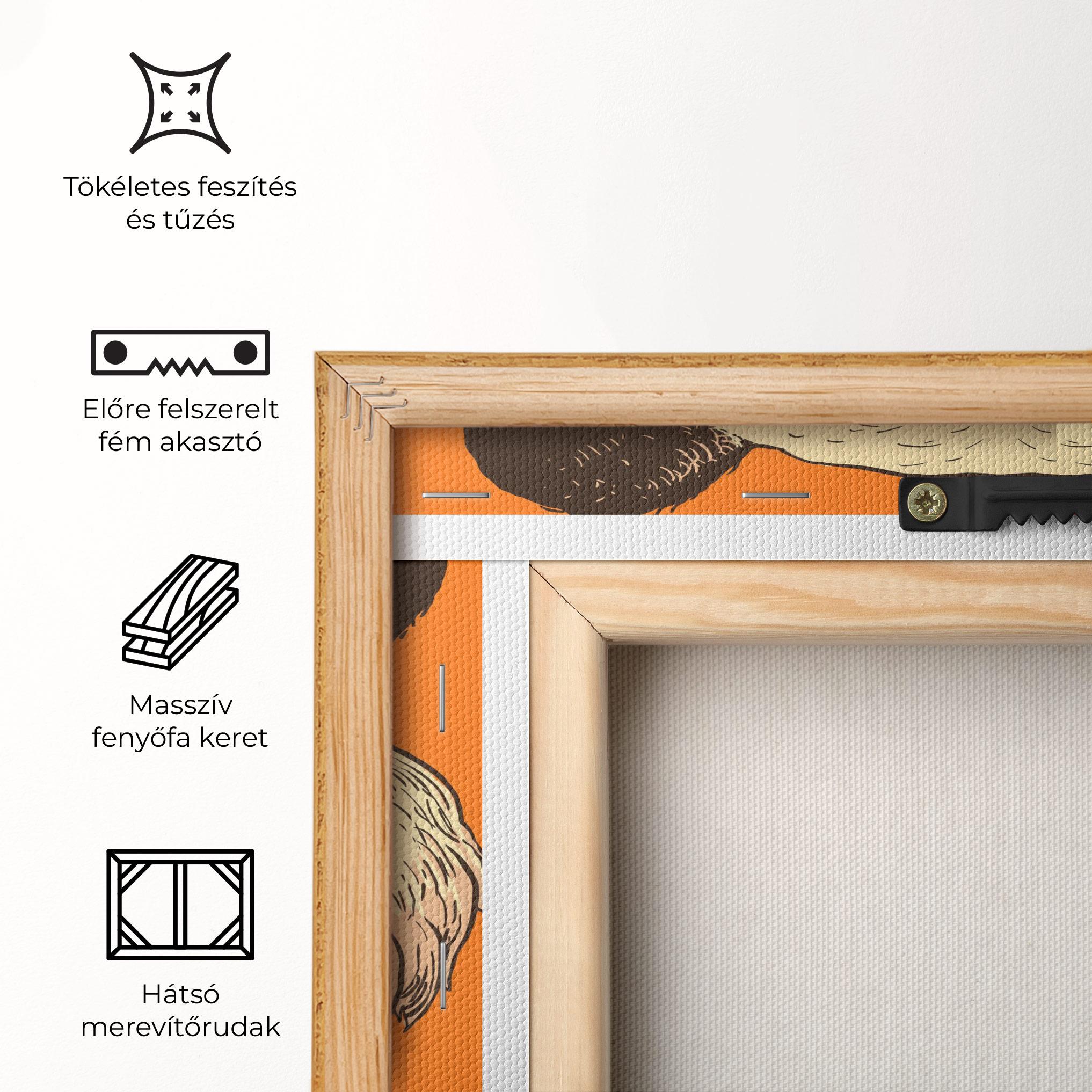 Vászonkép Panda On Orange mockup 5