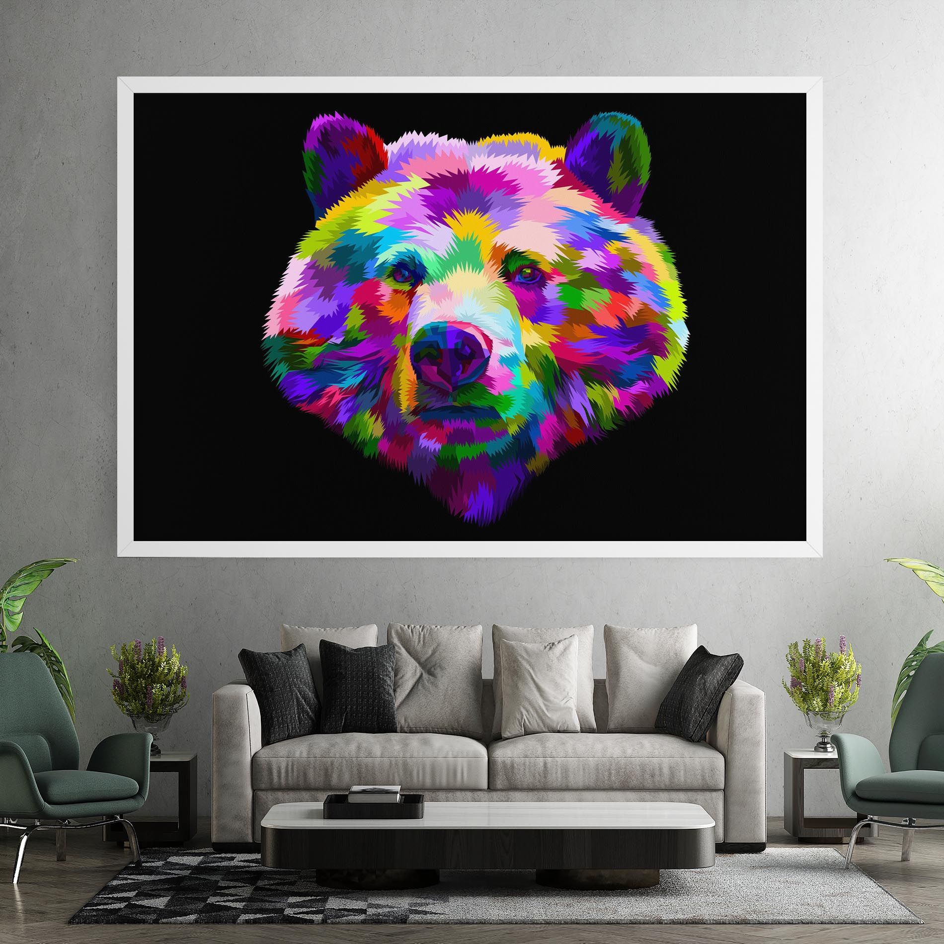 Bear Head Art mockup 7