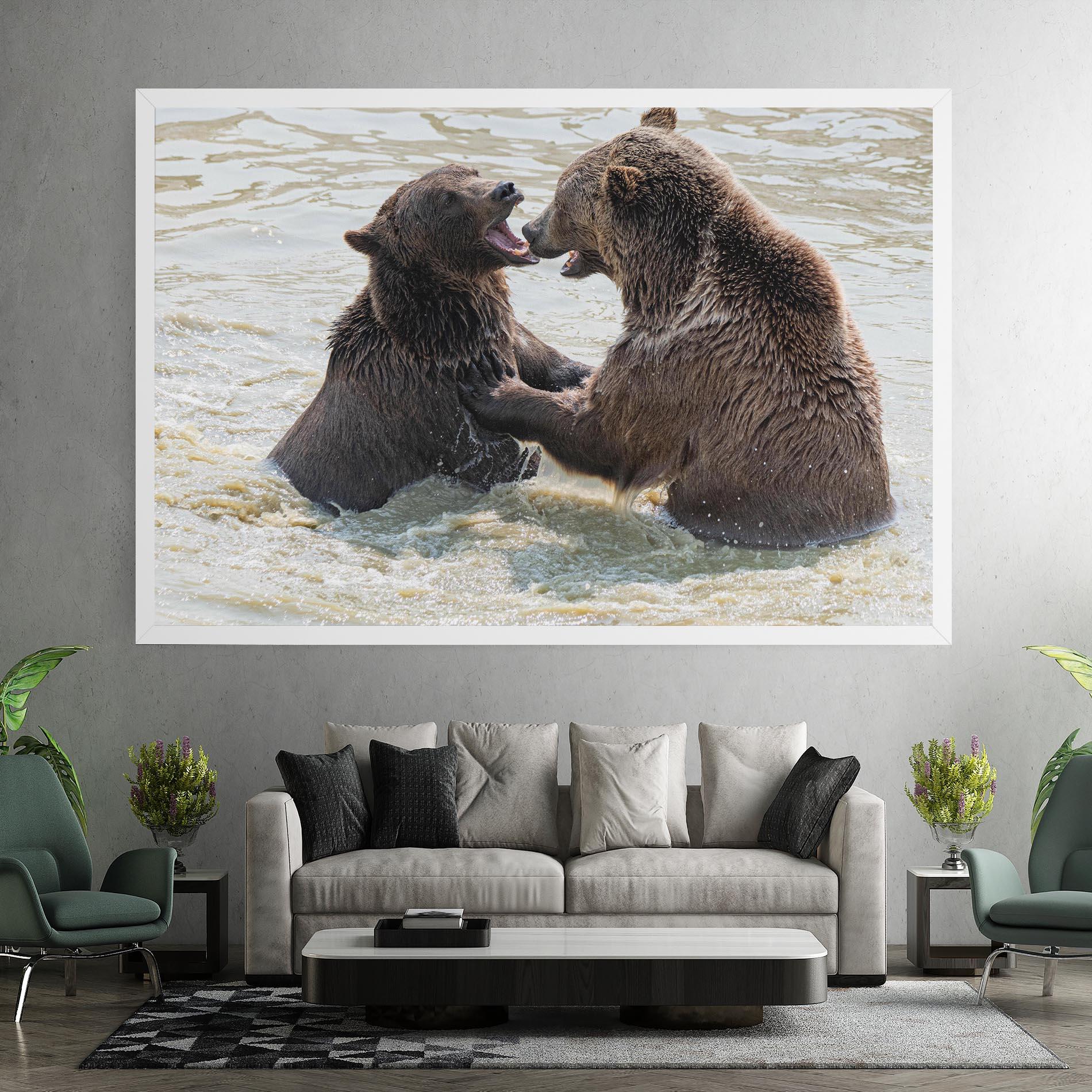 Vászonkép Bears Fighting mockup 7