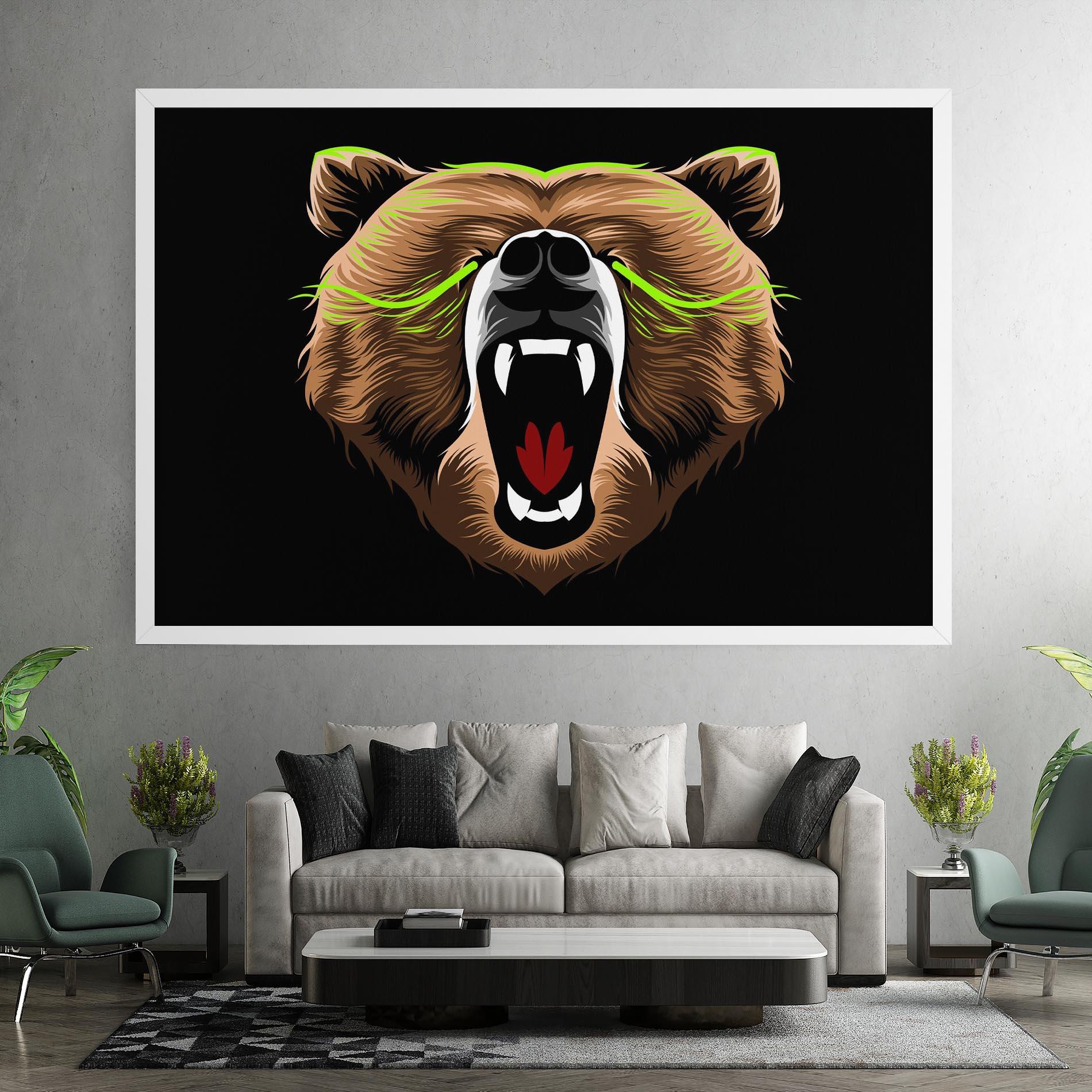 Vászonkép Green Line Bear mockup 7