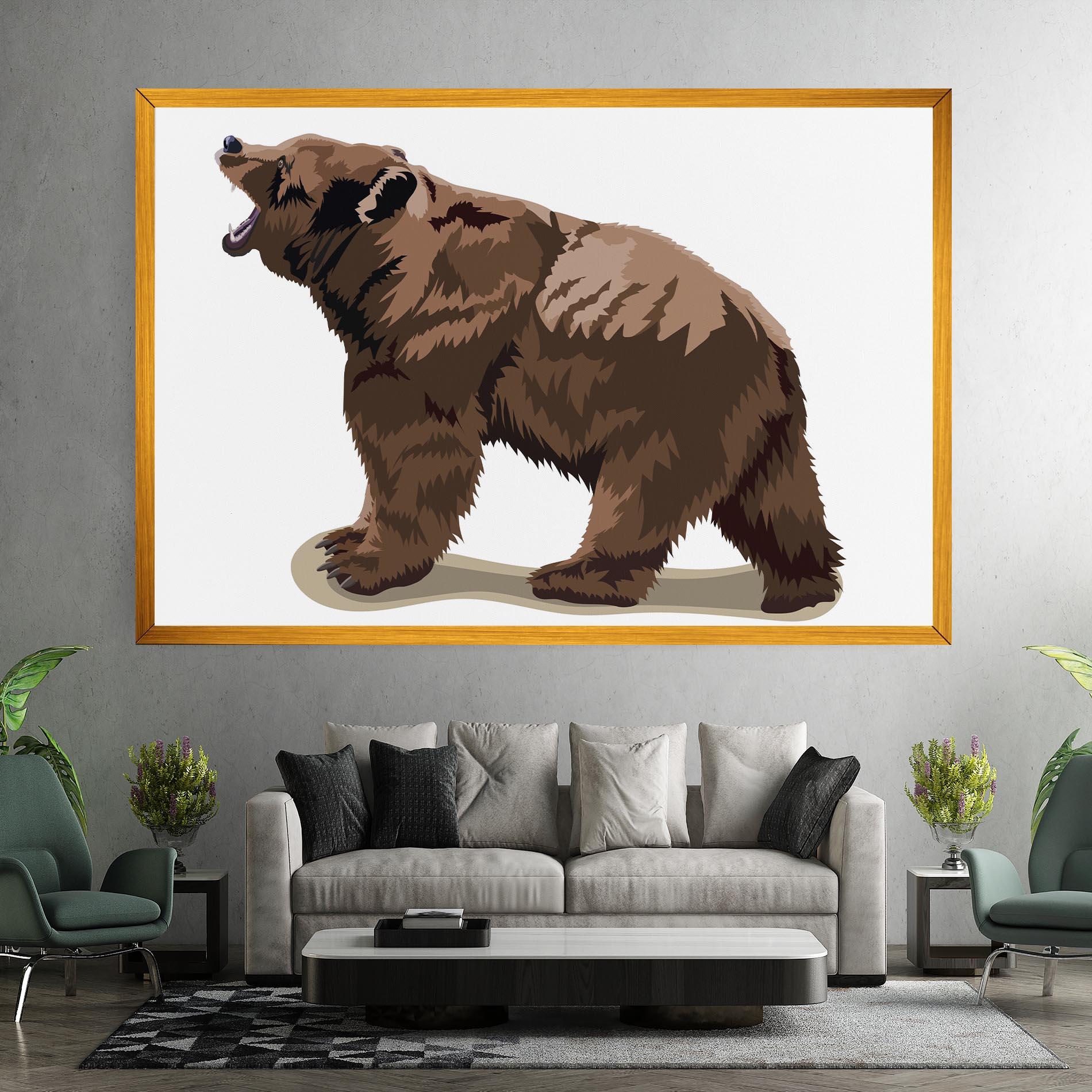 Vászonkép Angry Walking Bear mockup 7