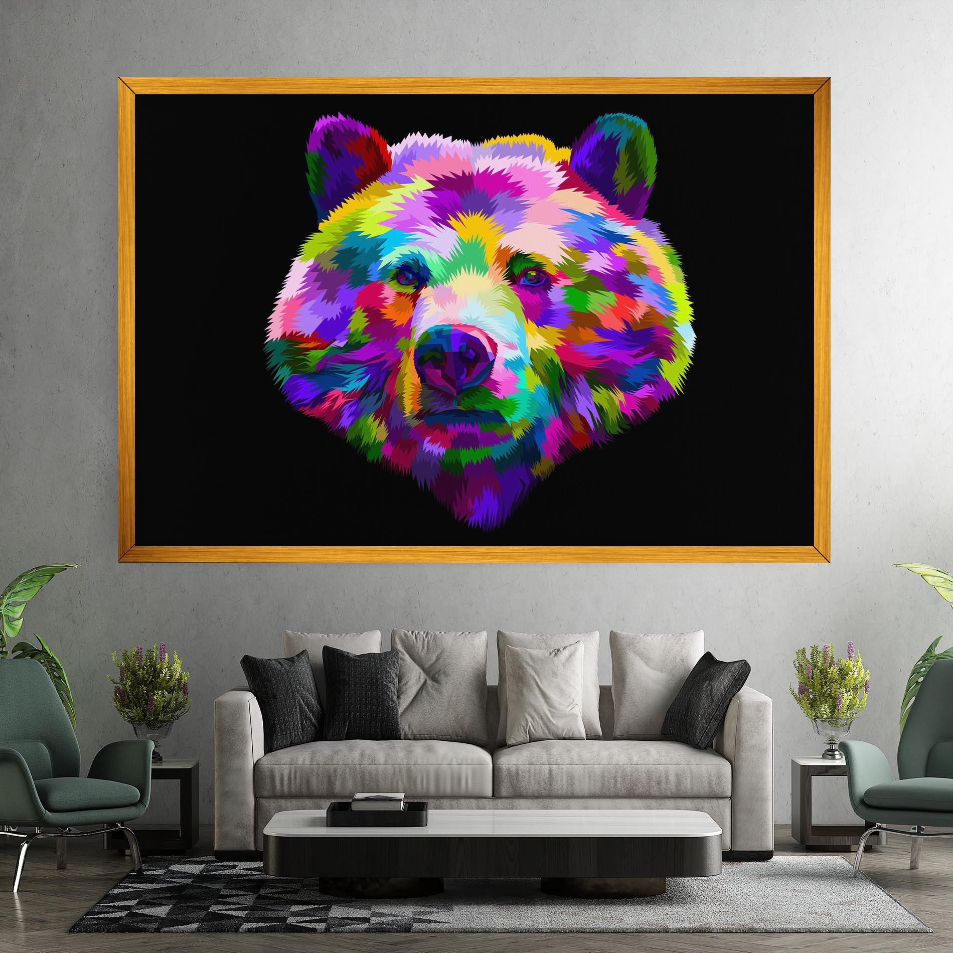 Vászonkép Bear Head Art mockup 7