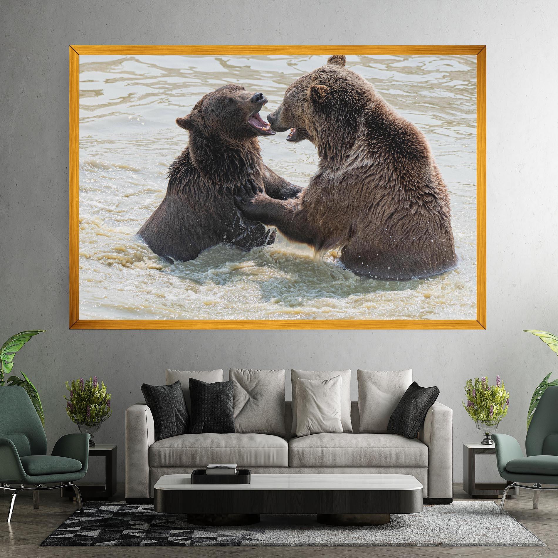 Vászonkép Bears Fighting mockup 7