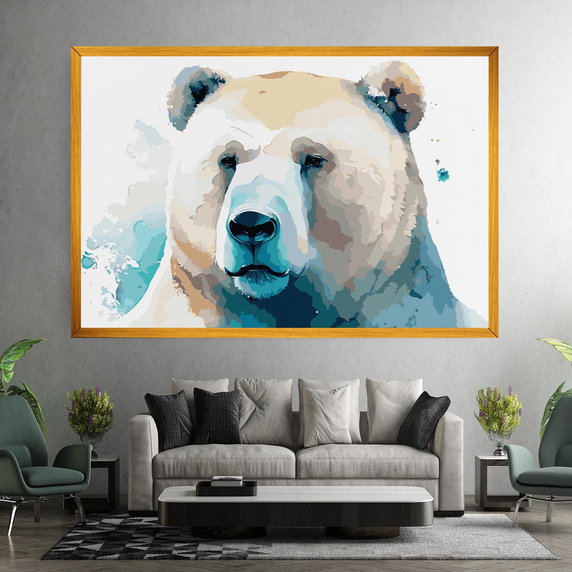 Big Watercolor Bear mockup 7