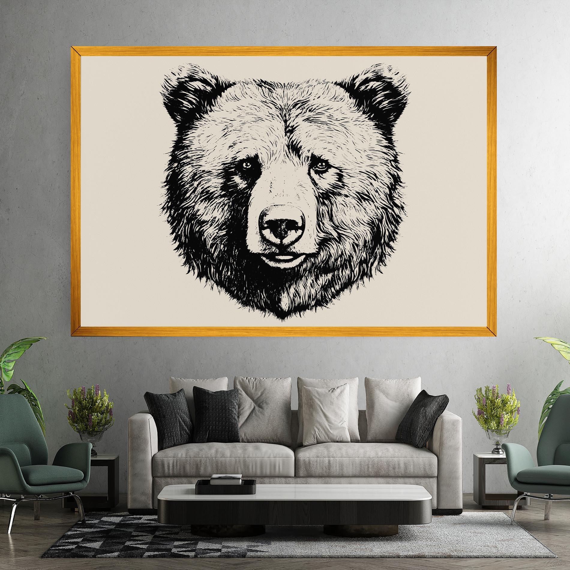 Vászonkép Cream Head Bear mockup 7