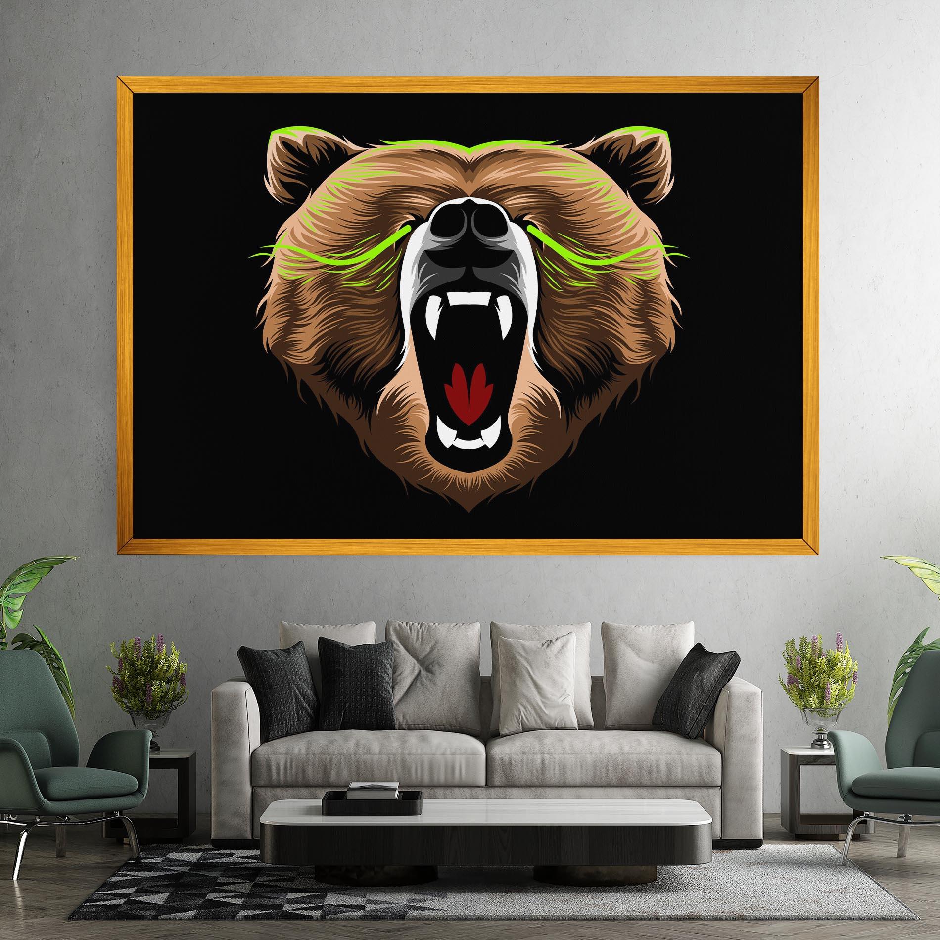 Vászonkép Green Line Bear mockup 7