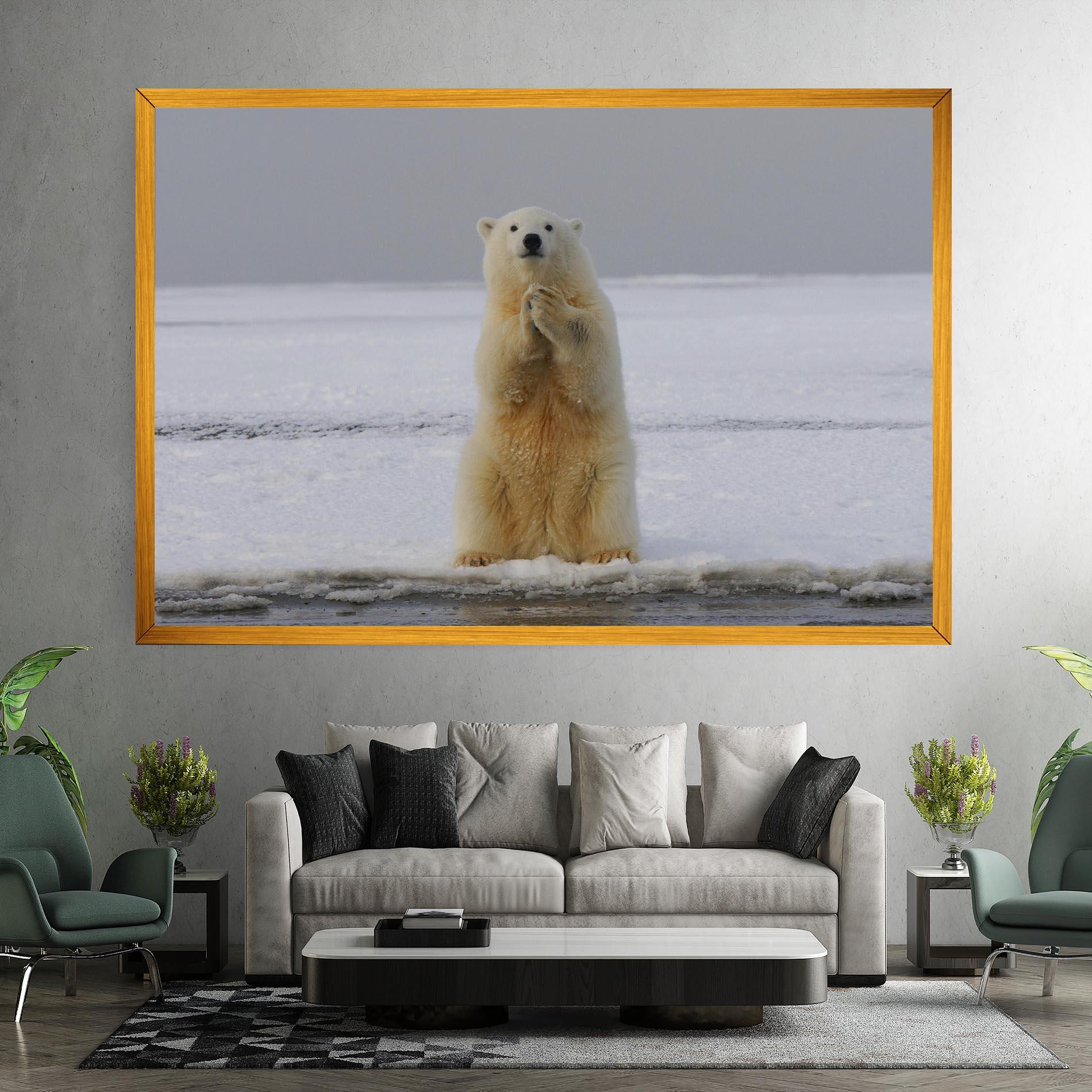 Vászonkép Icebear Praying mockup 7