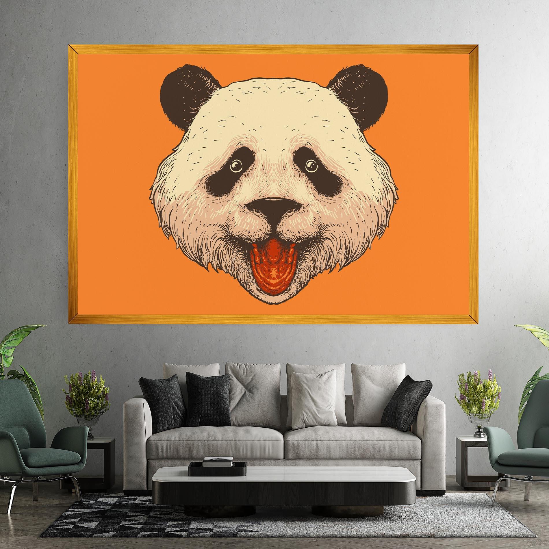 Vászonkép Panda On Orange mockup 7