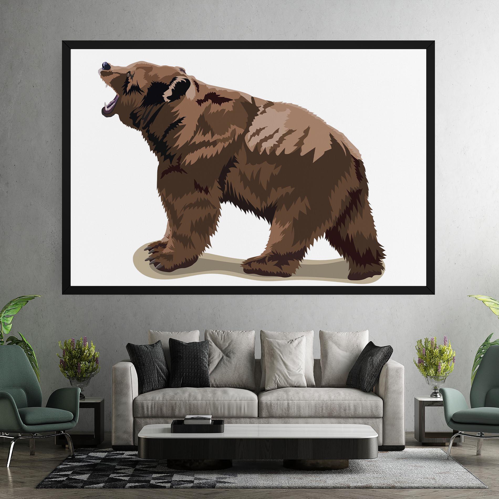 Vászonkép Angry Walking Bear mockup 7