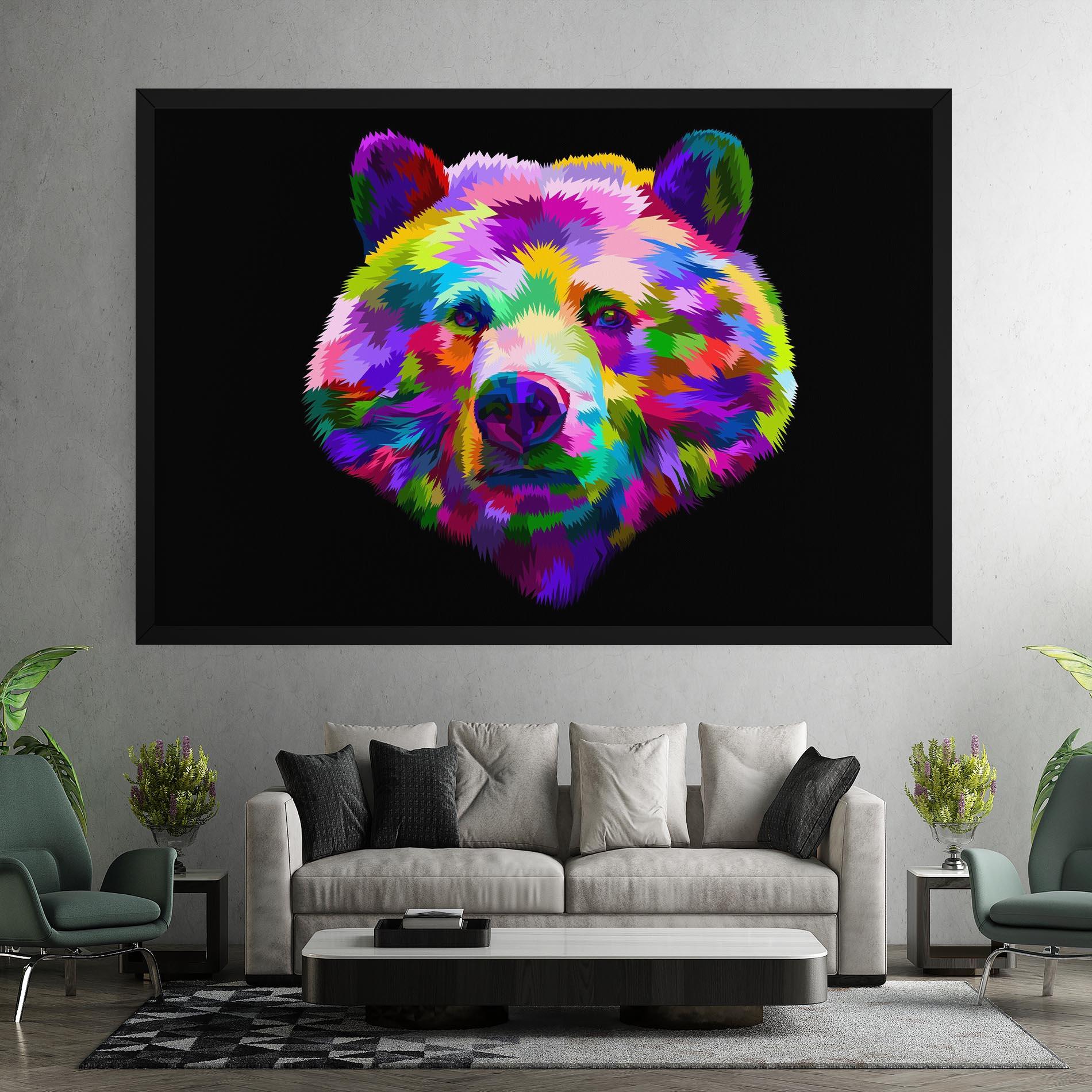 Vászonkép Bear Head Art mockup 7